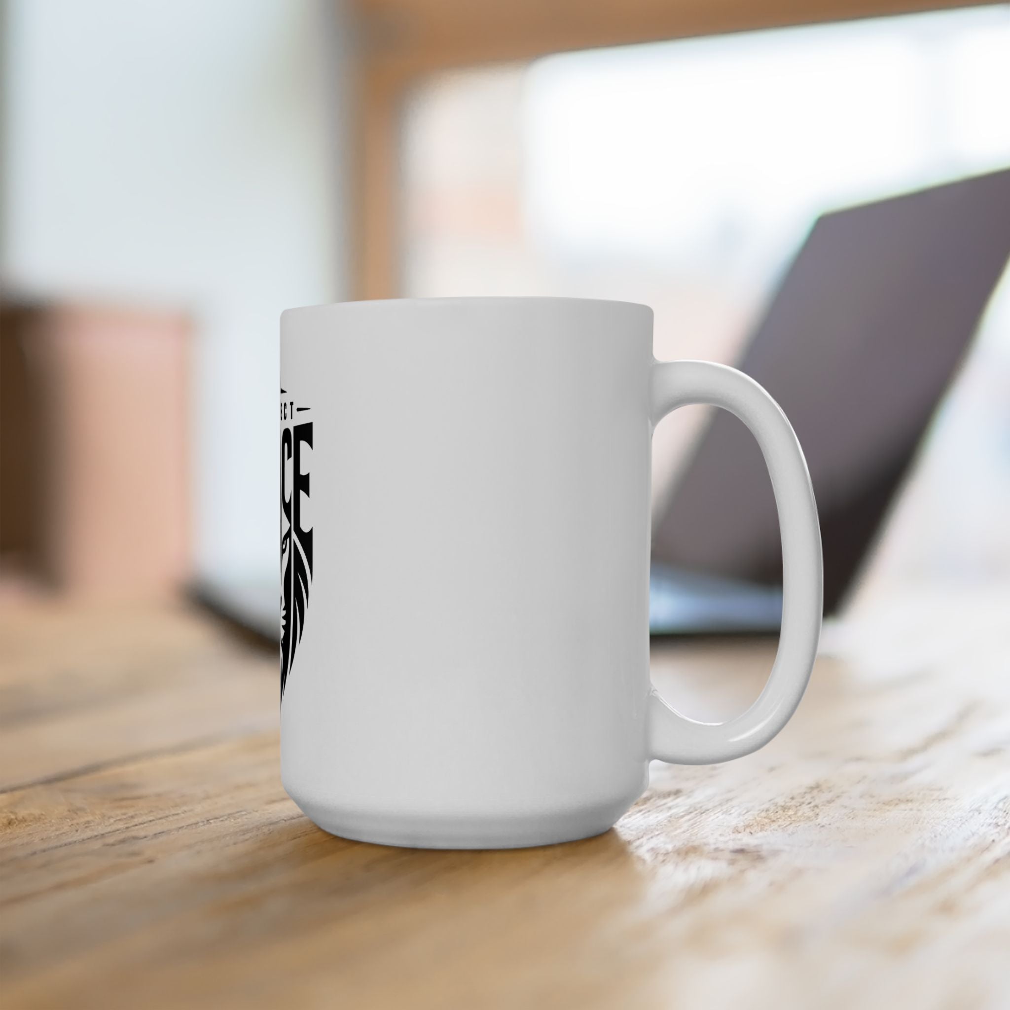 Protect Peace Lion Ceramic Mug — 'Protect Peace' Inspirational Coffee Cup (11oz & 15oz)