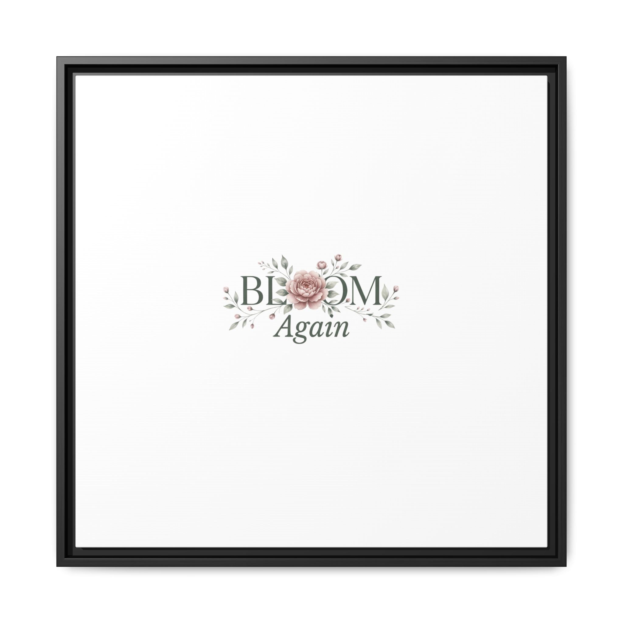 Bless Me Again Floral Matte Canvas Print, Framed Wall Art