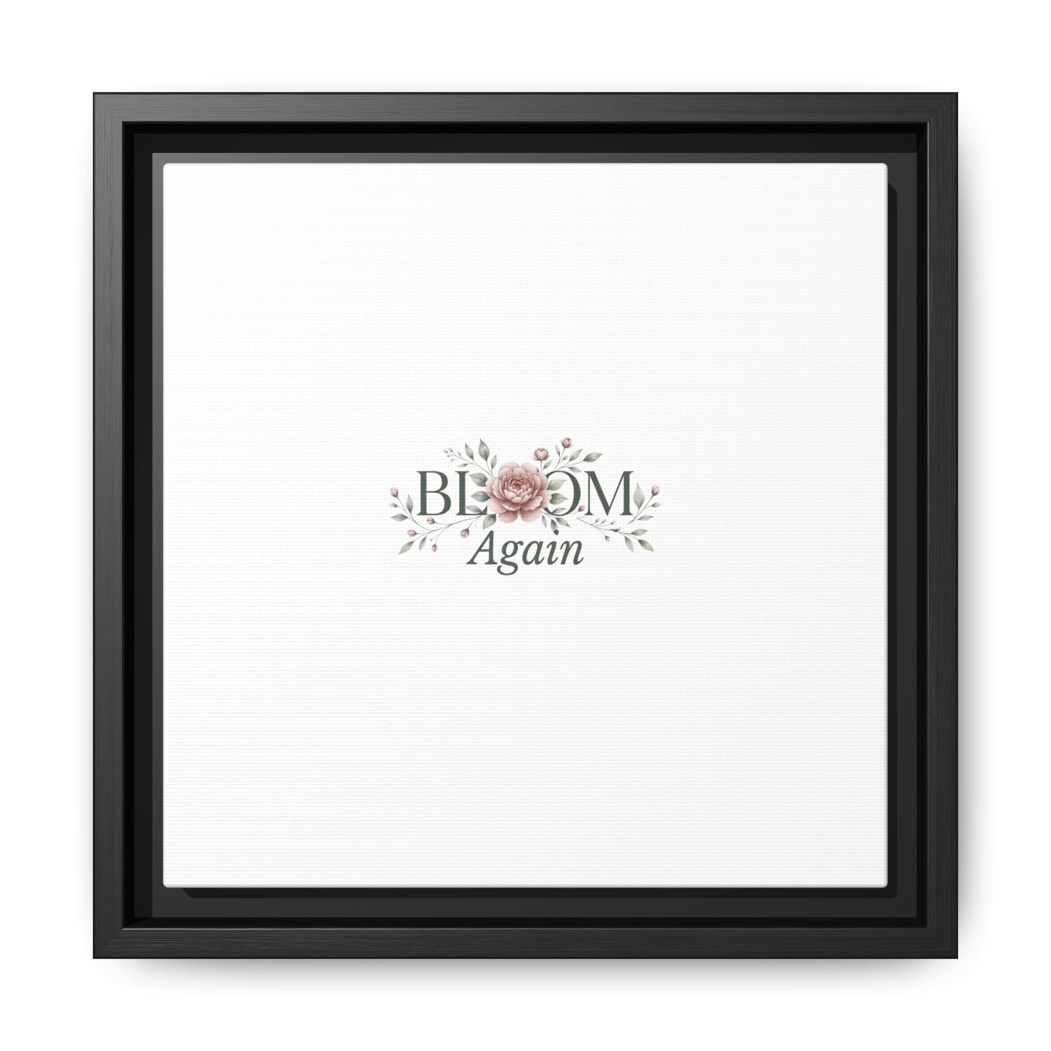 Bless Me Again Floral Matte Canvas Print, Framed Wall Art