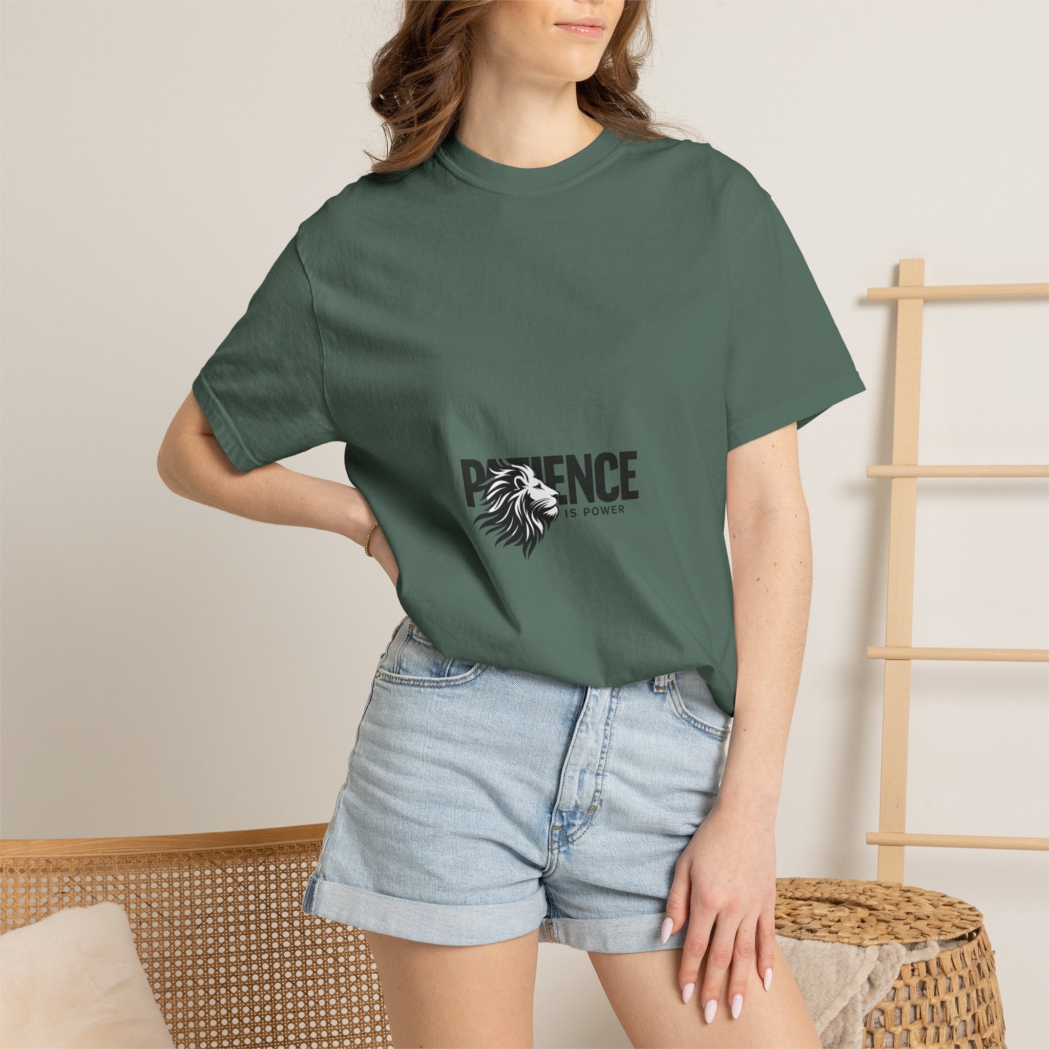 Patience Is Power Lion Graphic T-Shirt