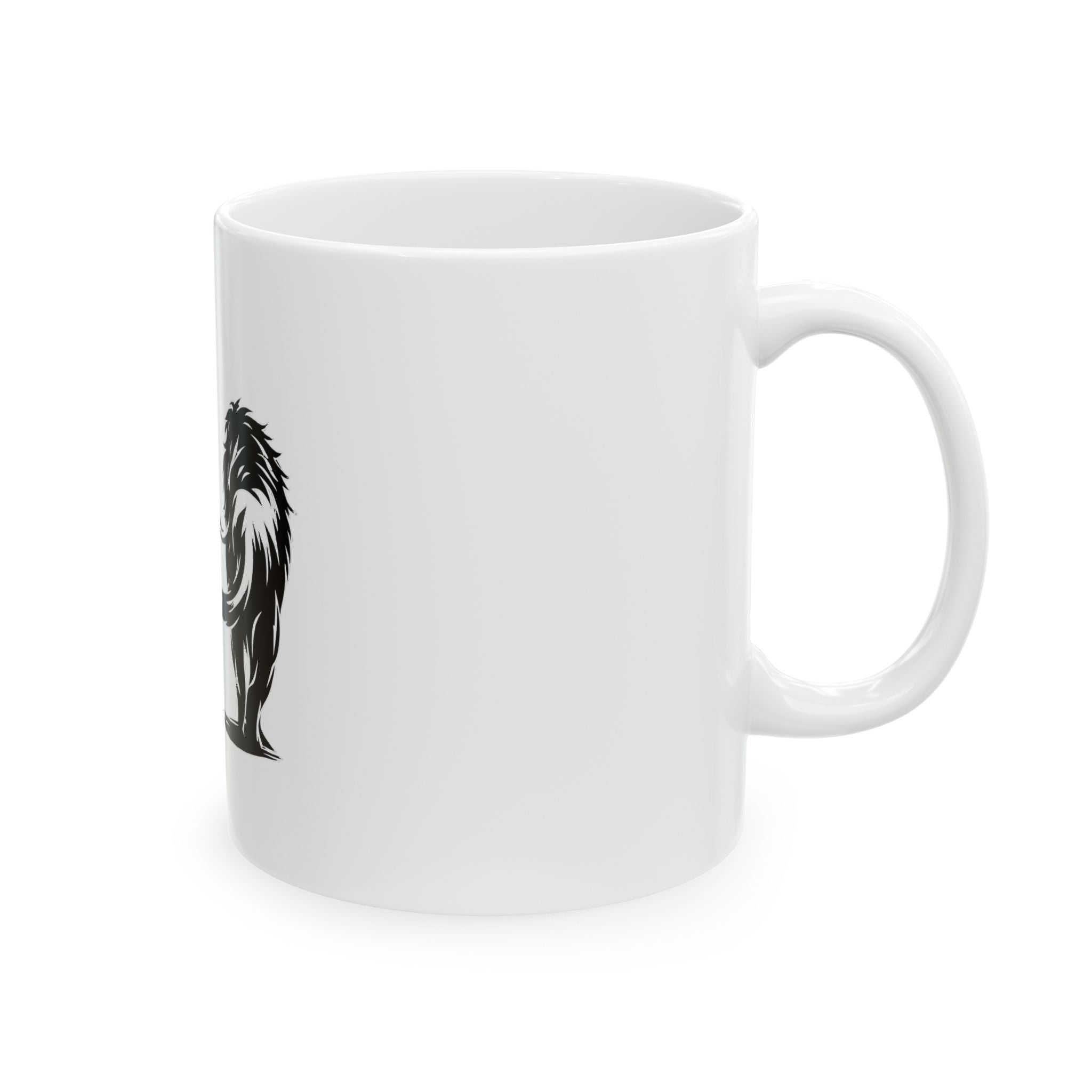 Lion 'Power Doesn't Prove Itself' Ceramic Mug — Motivational Coffee Cup (11oz, 15oz)