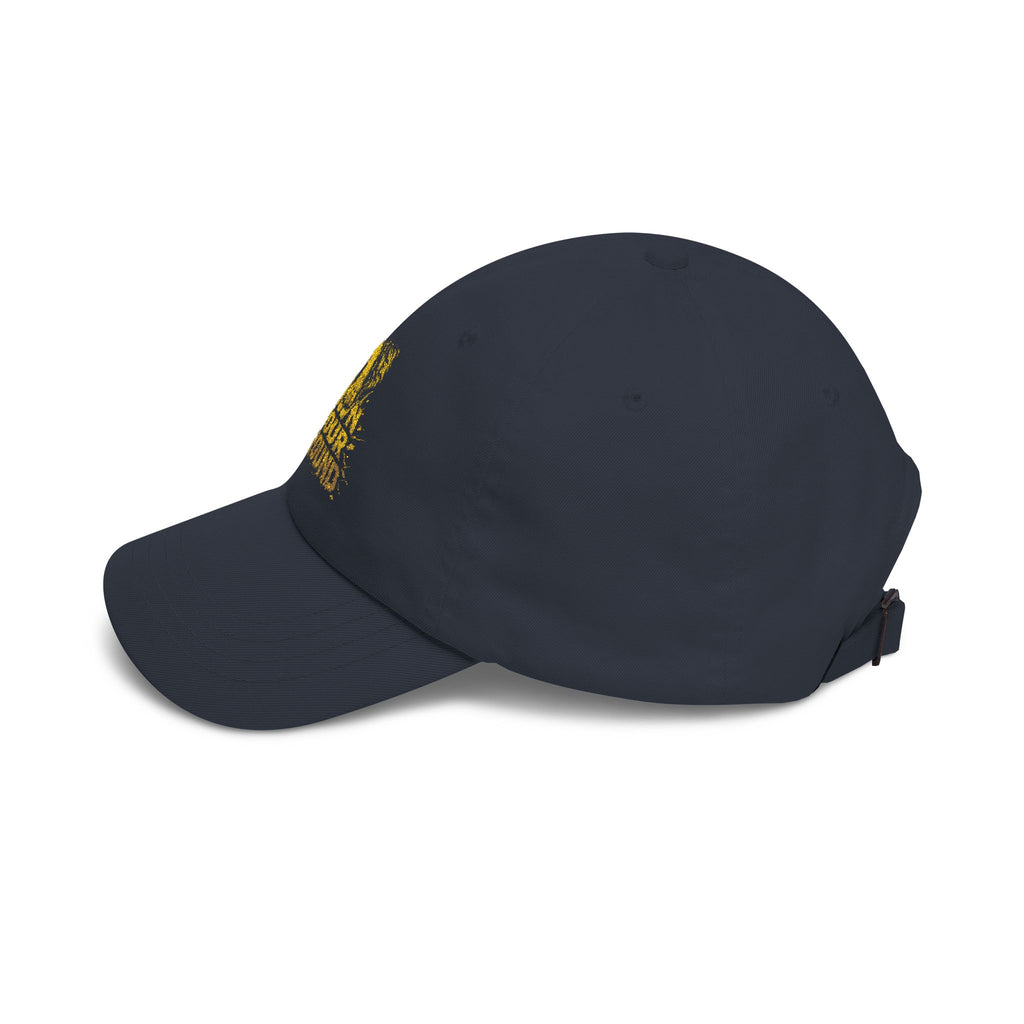 Dad Cap — 'Hold Your Ground' Distressed Yellow Graphic Baseball Hat