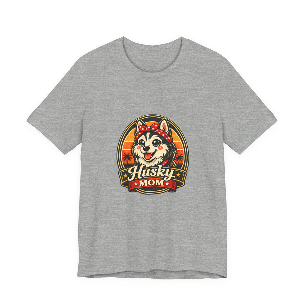 Husky Mom T‑Shirt — Retro Husky Pet Mom Tee