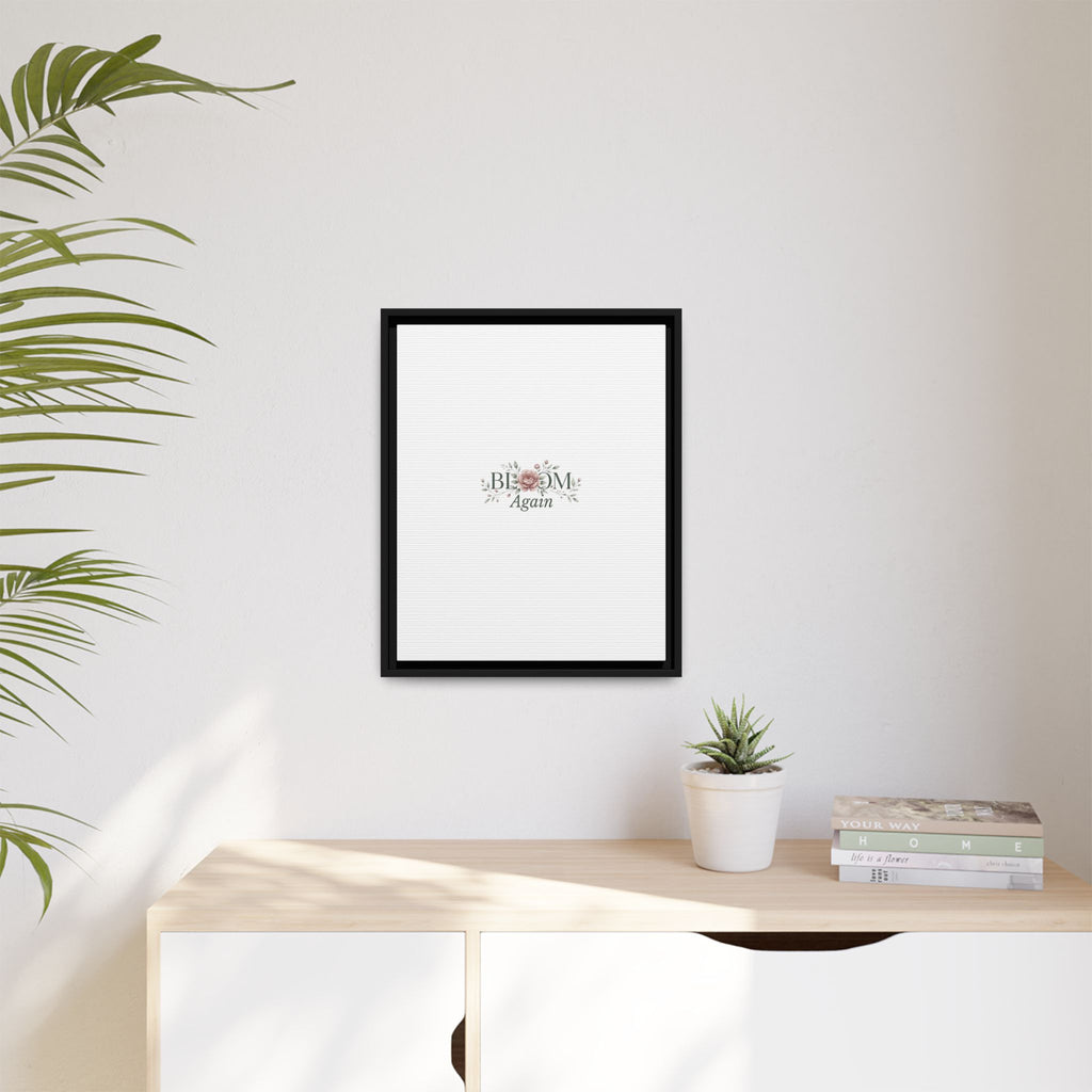 Bless Me Again Floral Matte Canvas Print, Framed Wall Art