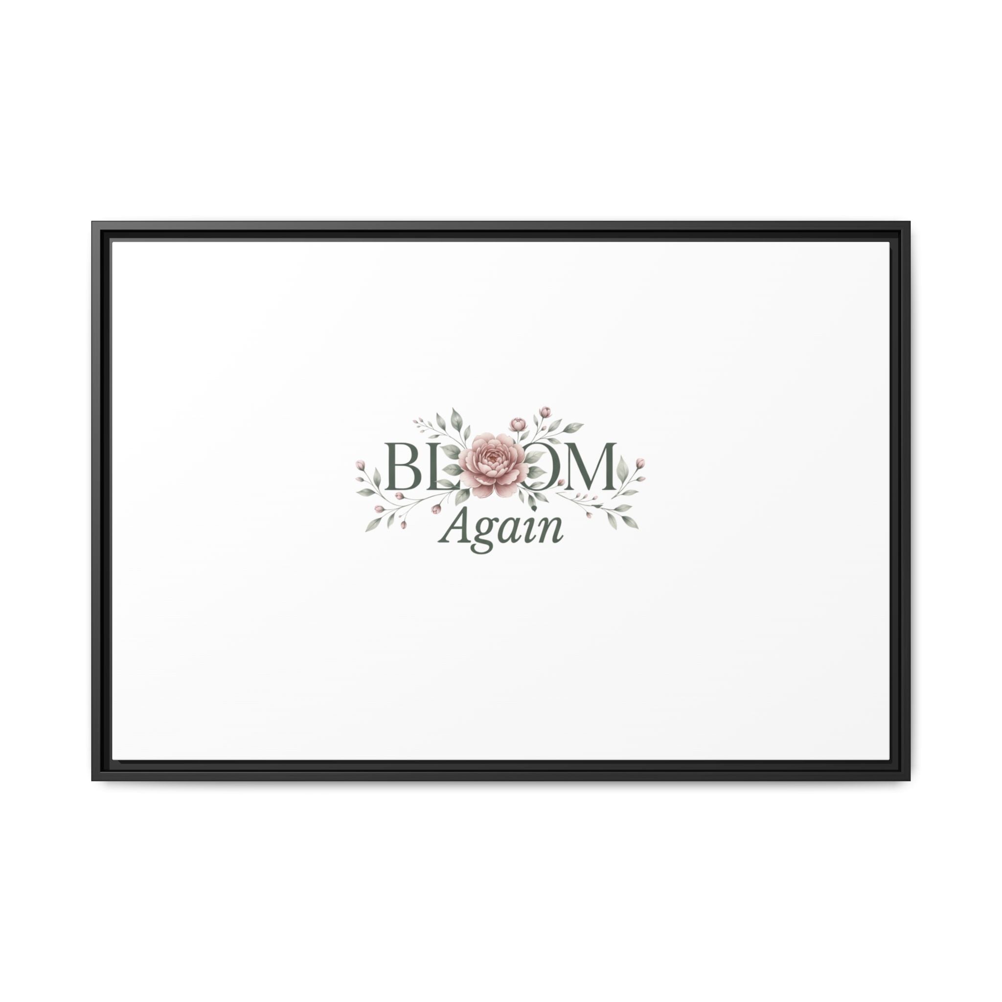 Bless Me Again Floral Matte Canvas Print, Framed Wall Art