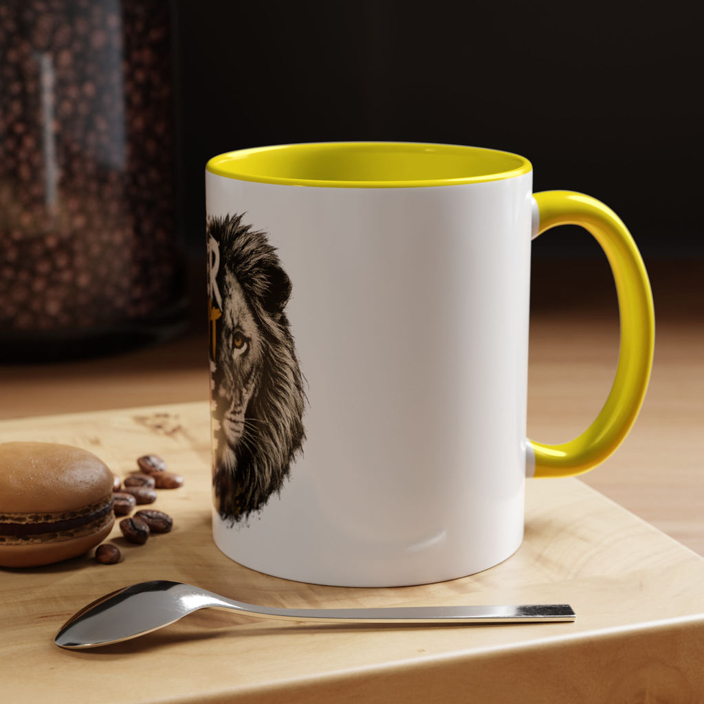 Power Doesn't Prove Itself Lion Accent Coffee Mug — Motivational 11/15oz Gift