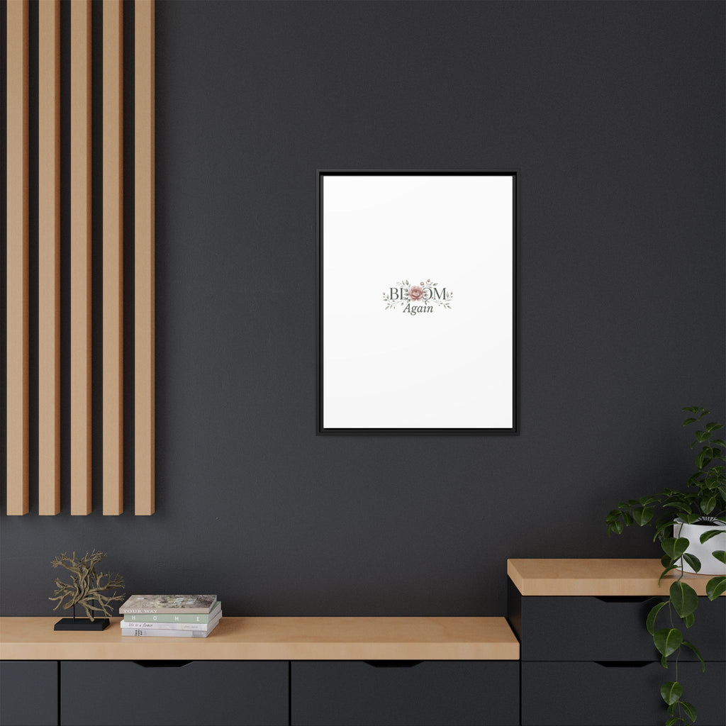 Bless Me Again Floral Matte Canvas Print, Framed Wall Art