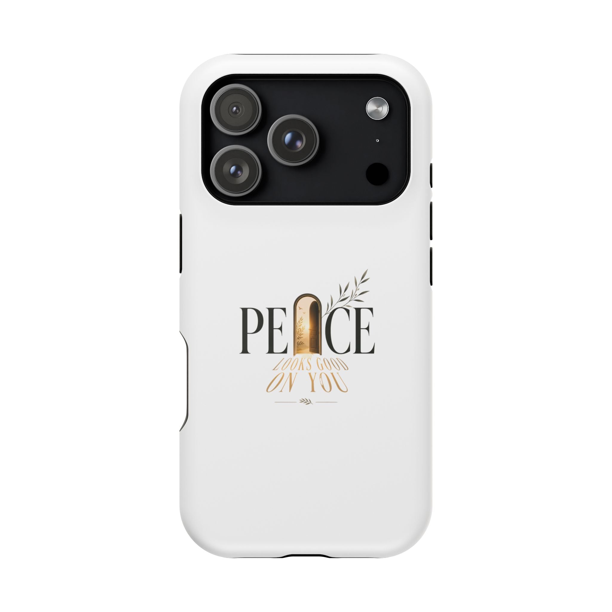 Phone Case — “Peace Be Upon You” Gold Olive Branch Magnetic Impact-Resistant Case