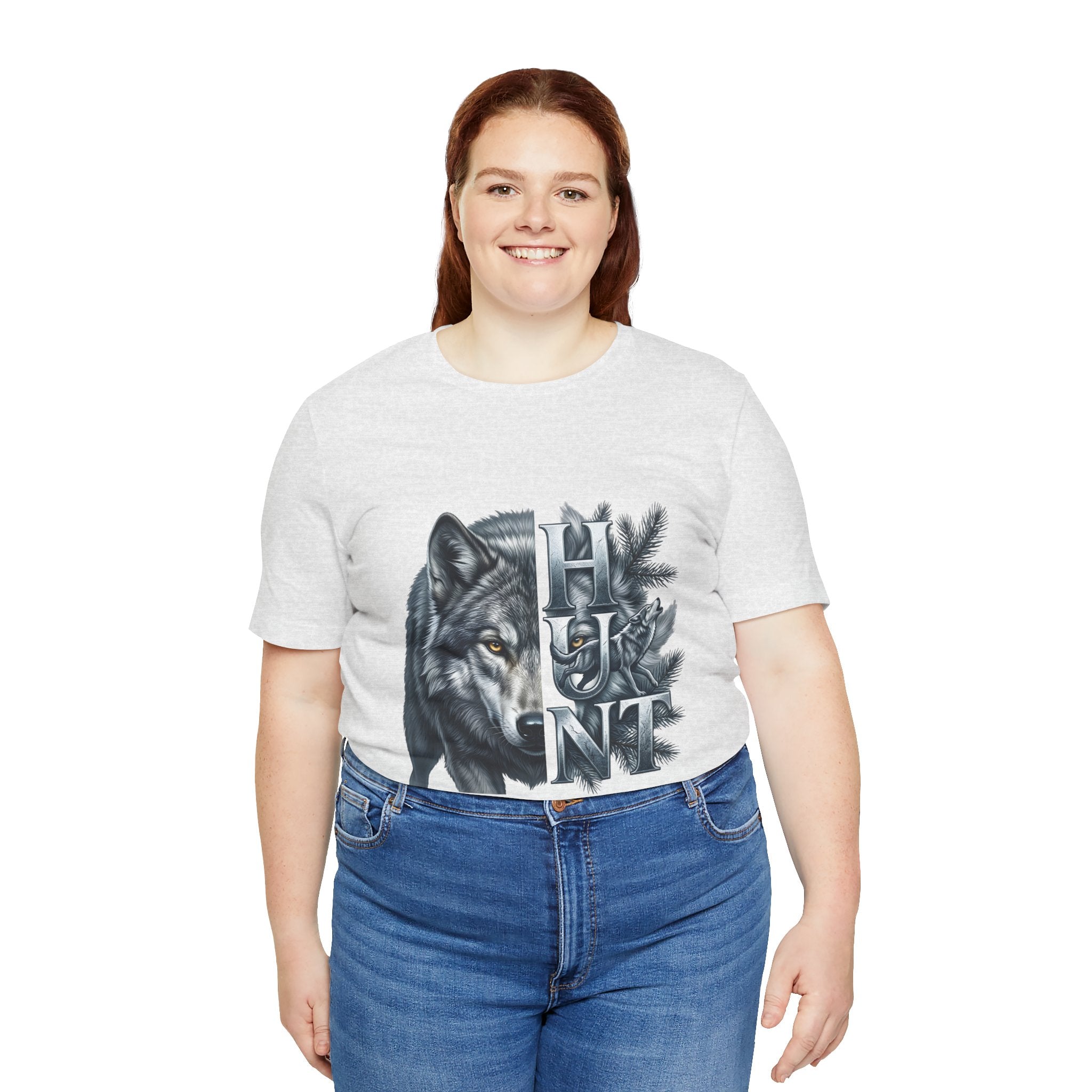 Wolf Elk Hunt T‑Shirt — Graphic Wildlife Hunting Tee