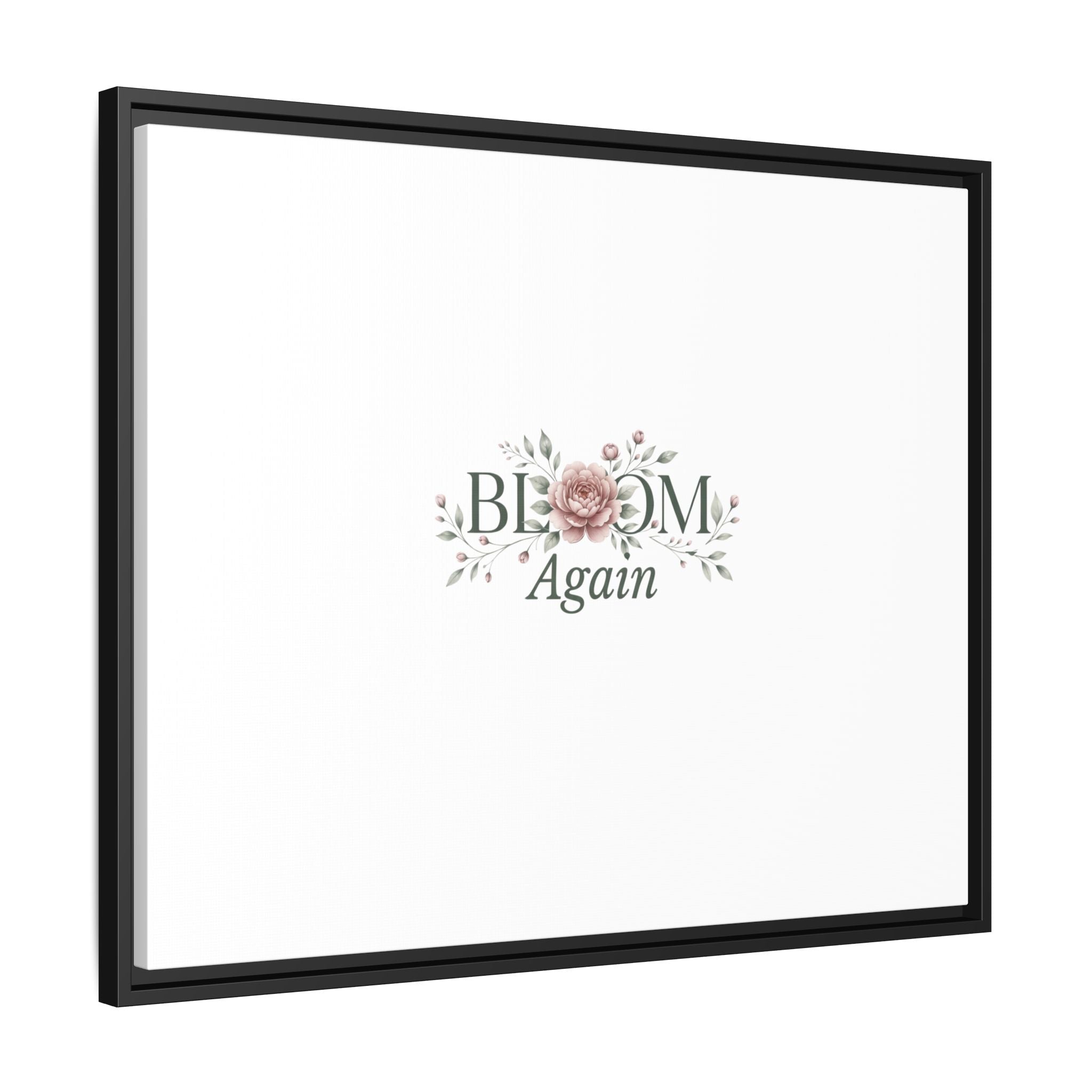 Bless Me Again Floral Matte Canvas Print, Framed Wall Art