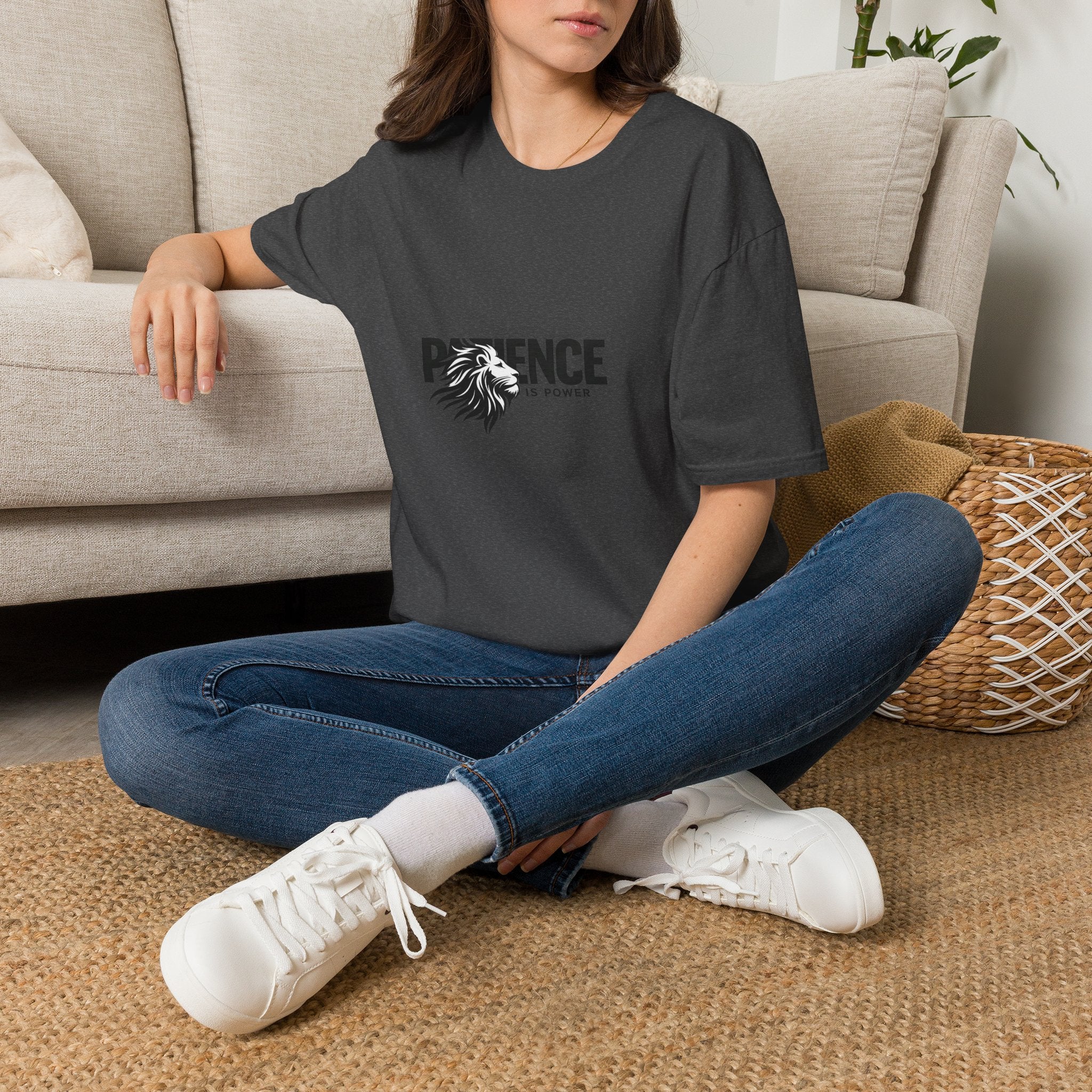 Patience Is Power Lion T-Shirt — Motivational Graphic Tee