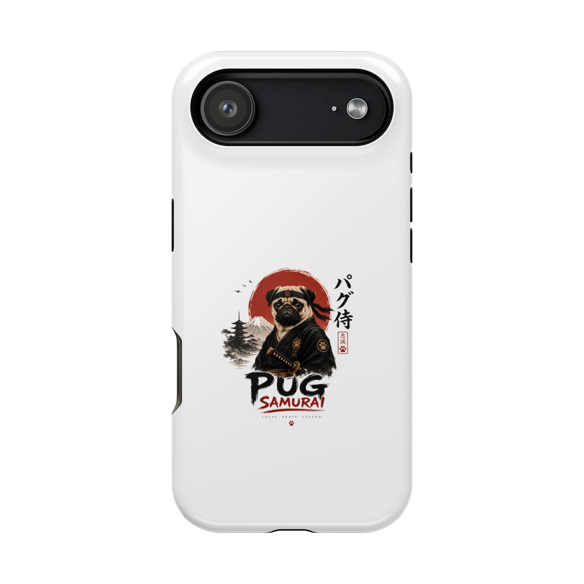 Pug Samurai Phone Case — Magnetic Impact-Resistant Protective Cover