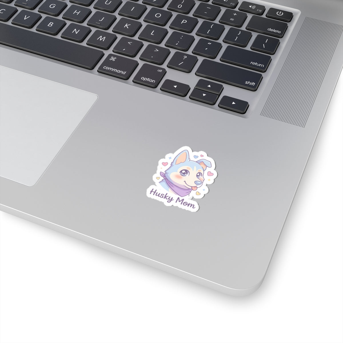 Husky Mom Kiss-Cut Sticker — Cute Pastel Husky Decal for Laptops, Water Bottles & Gifts