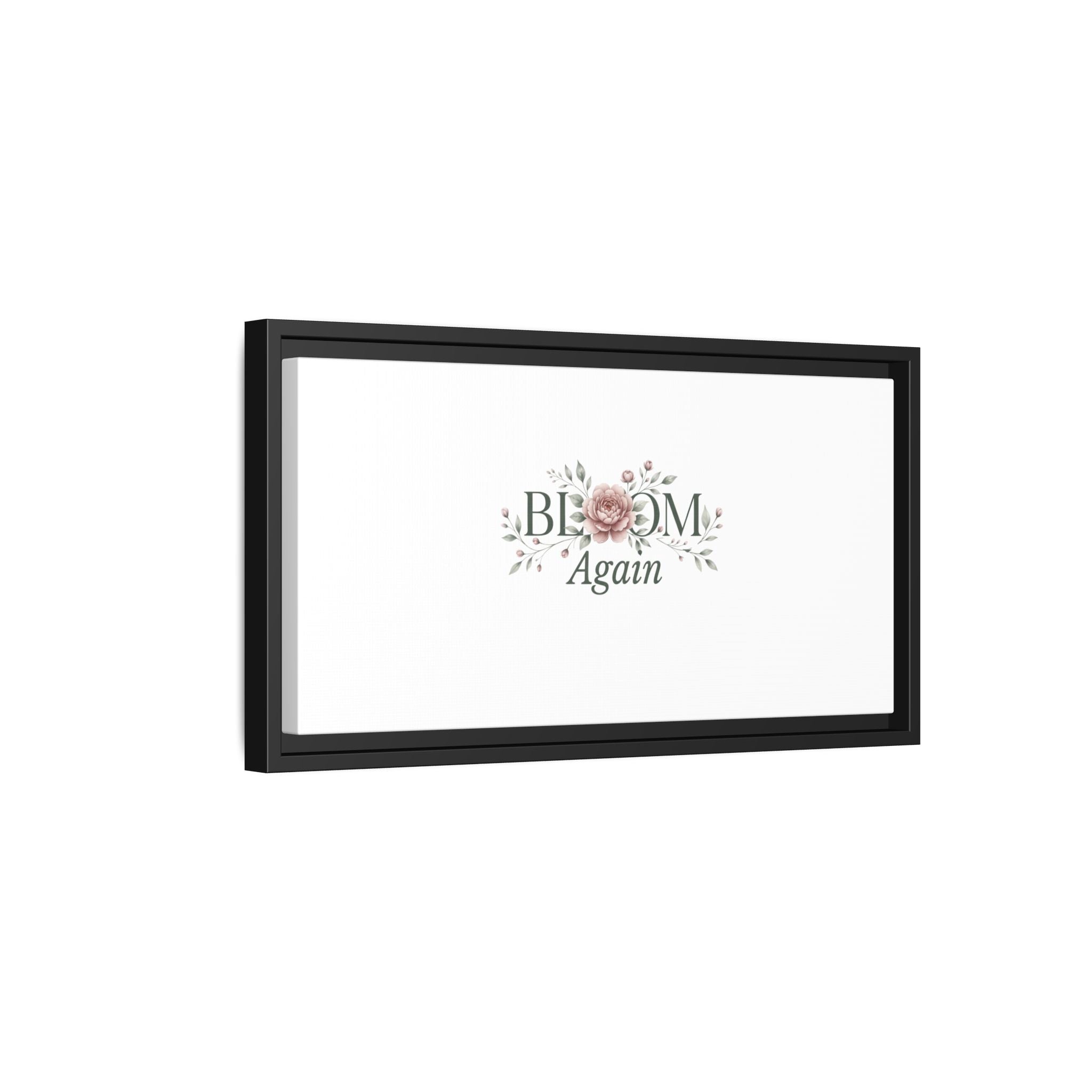 Bless Me Again Floral Matte Canvas Print, Framed Wall Art
