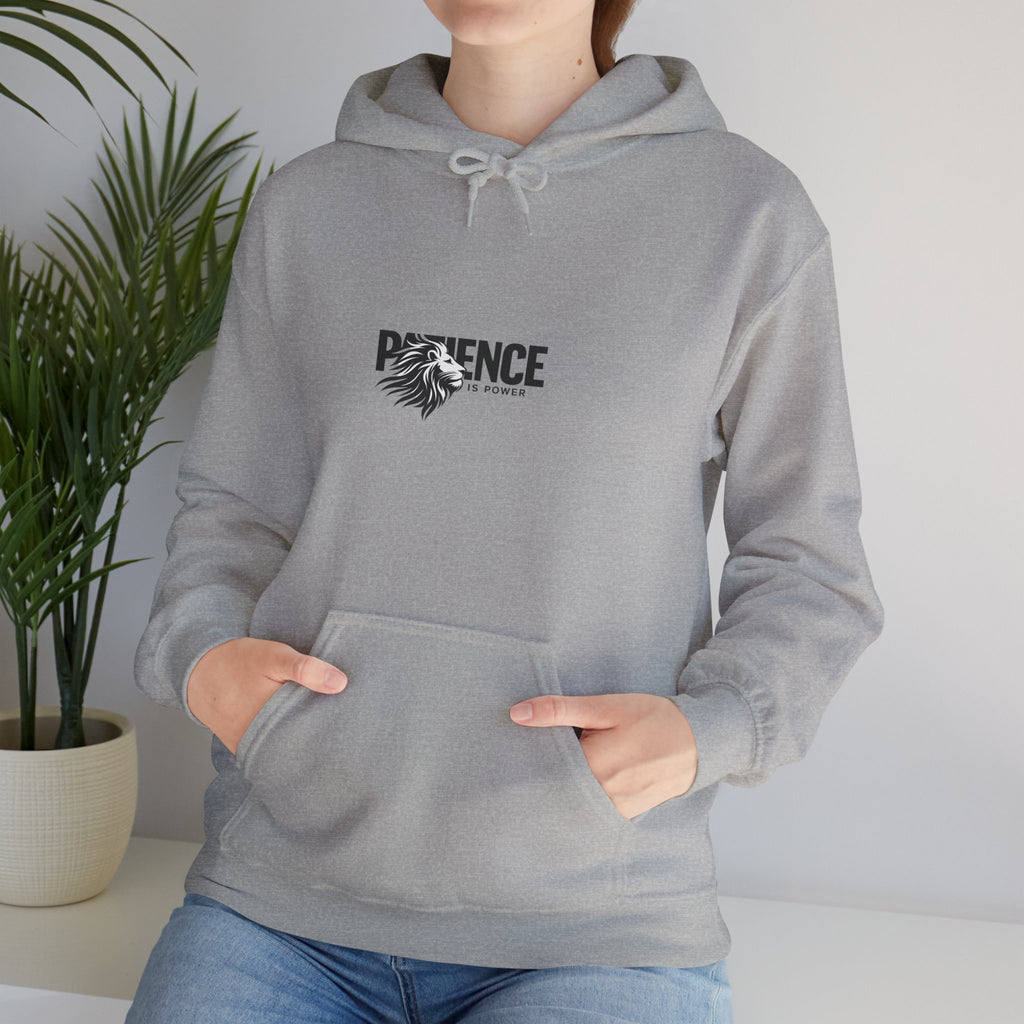Patience Floral Hoodie — Minimalist Inspirational Graphic Sweatshirt