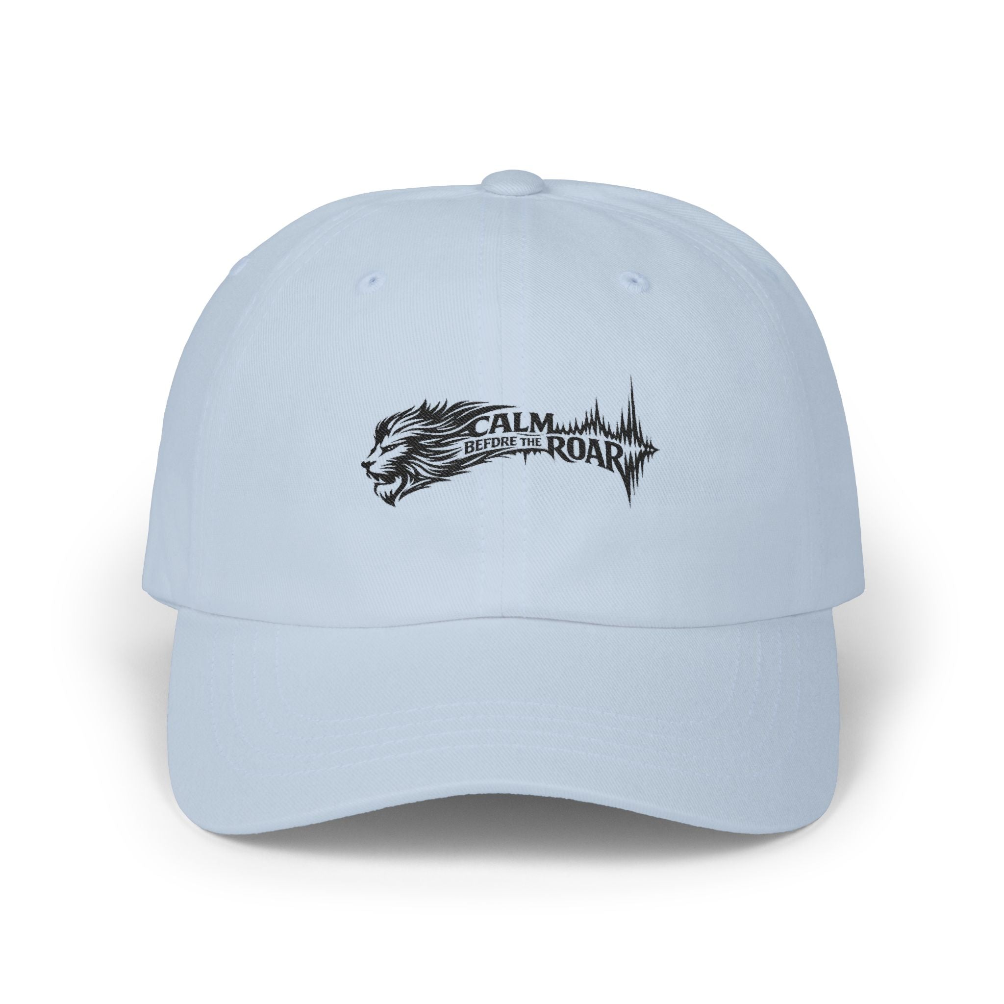 Dad Cap — 'Calm Before the Roar' Lion Graphic Baseball Hat