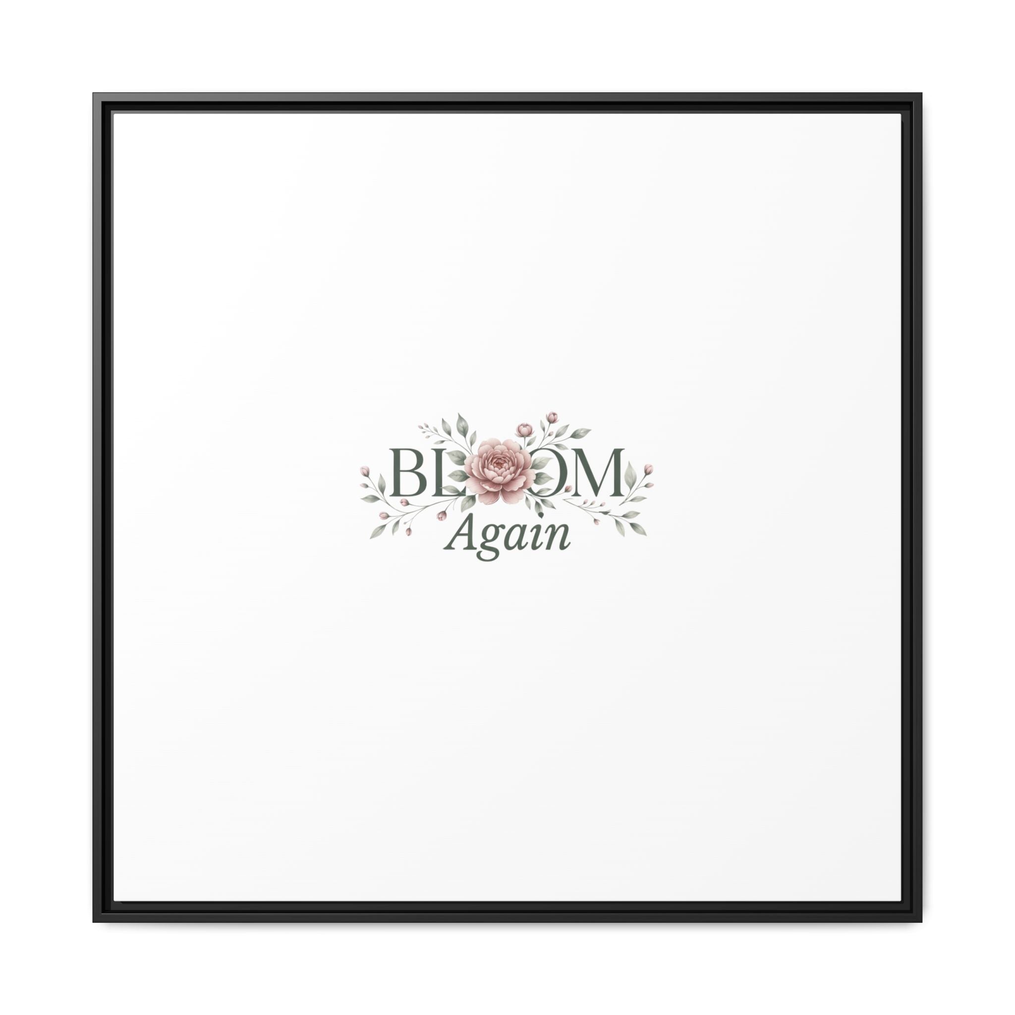 Bless Me Again Floral Matte Canvas Print, Framed Wall Art
