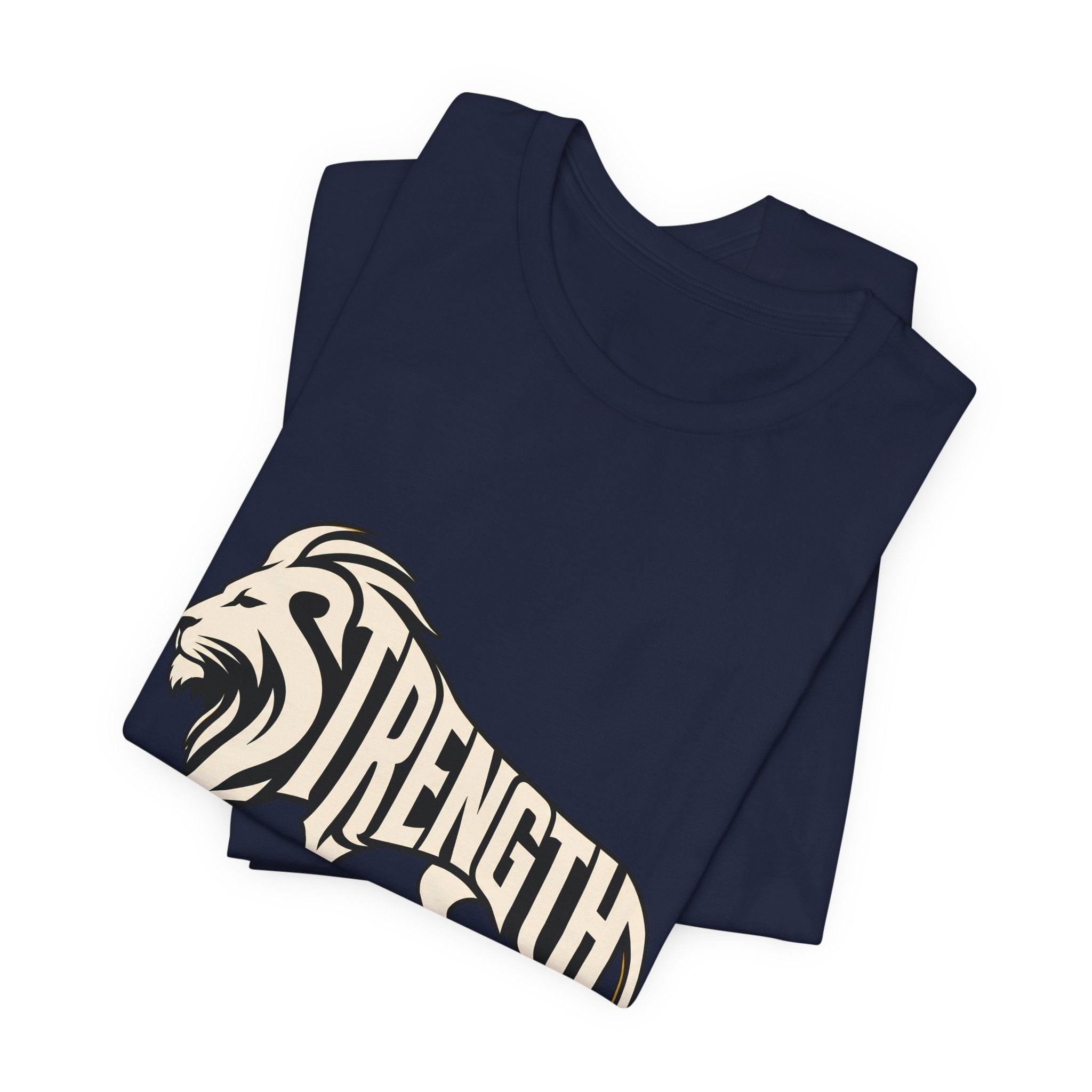 Strength In Pause T-Shirt — Lion Graphic Motivational Tee