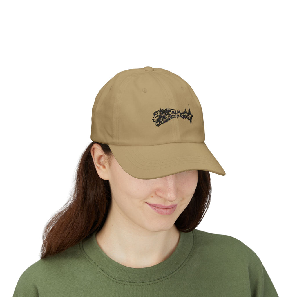 Dad Cap — 'Calm Before the Roar' Lion Graphic Baseball Hat