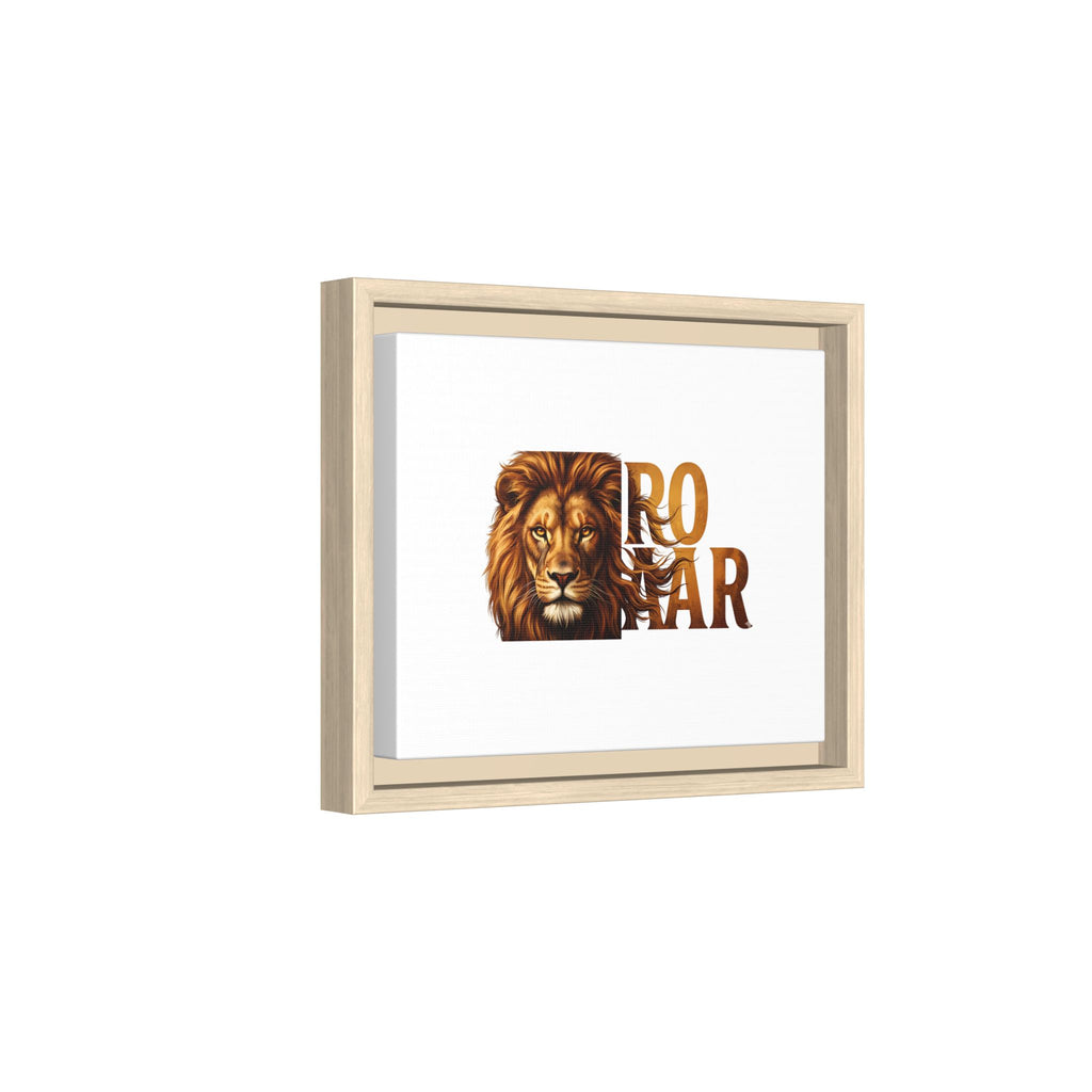 Roar Lion Matte Canvas Framed Wall Art