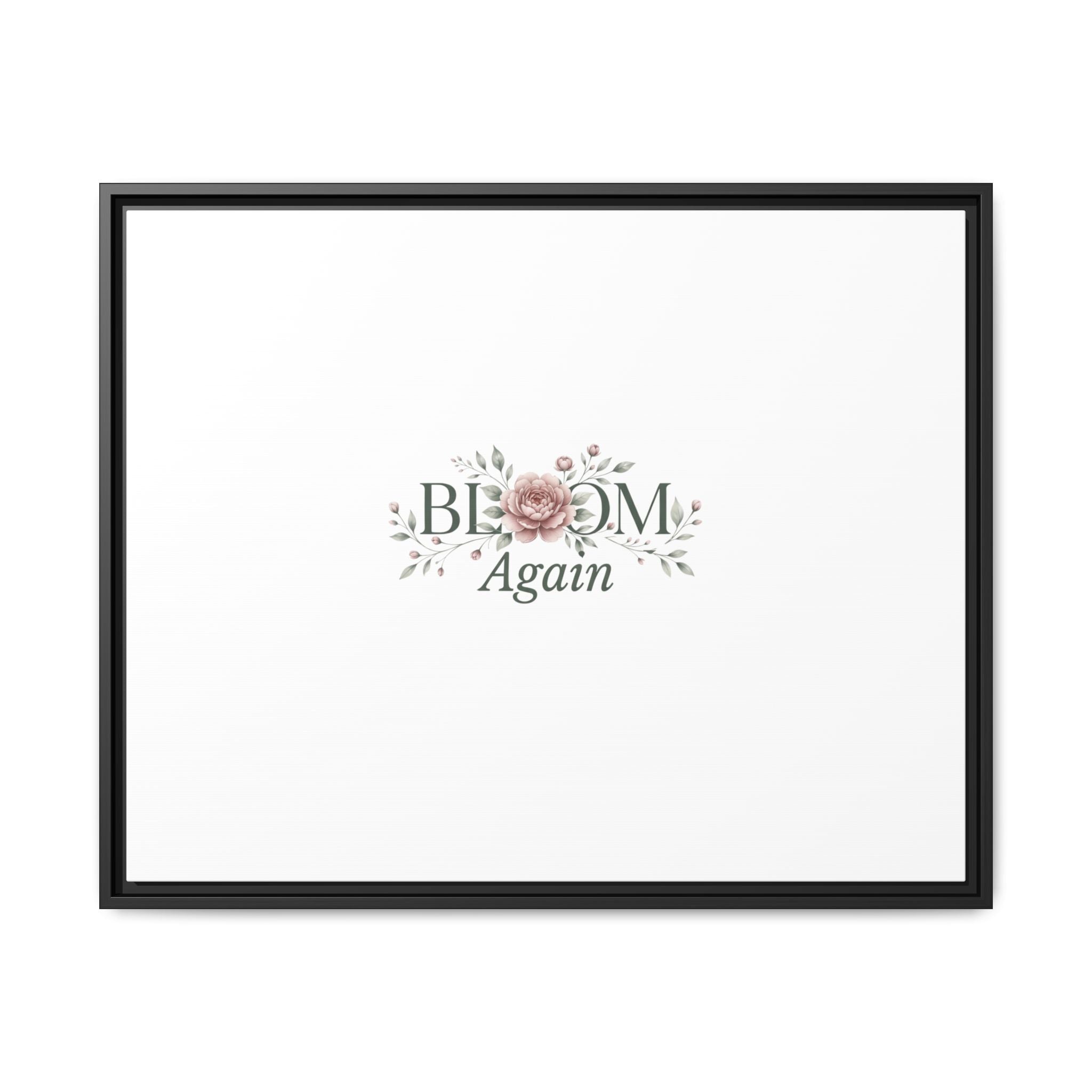 Bless Me Again Floral Matte Canvas Print, Framed Wall Art