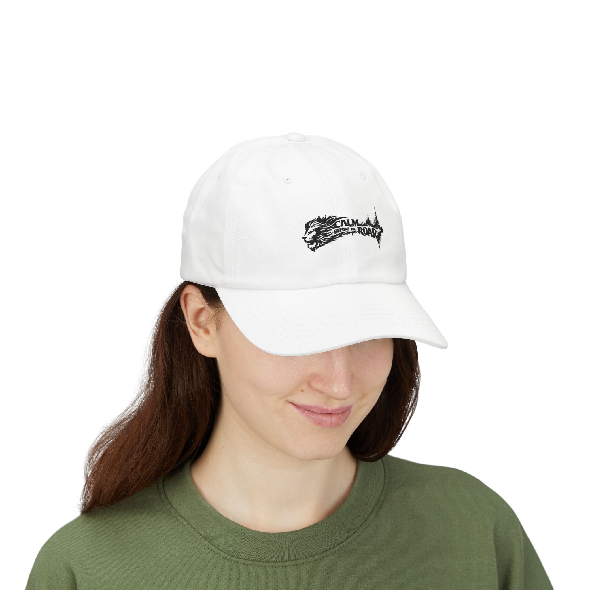 Dad Cap — 'Calm Before the Roar' Lion Graphic Baseball Hat