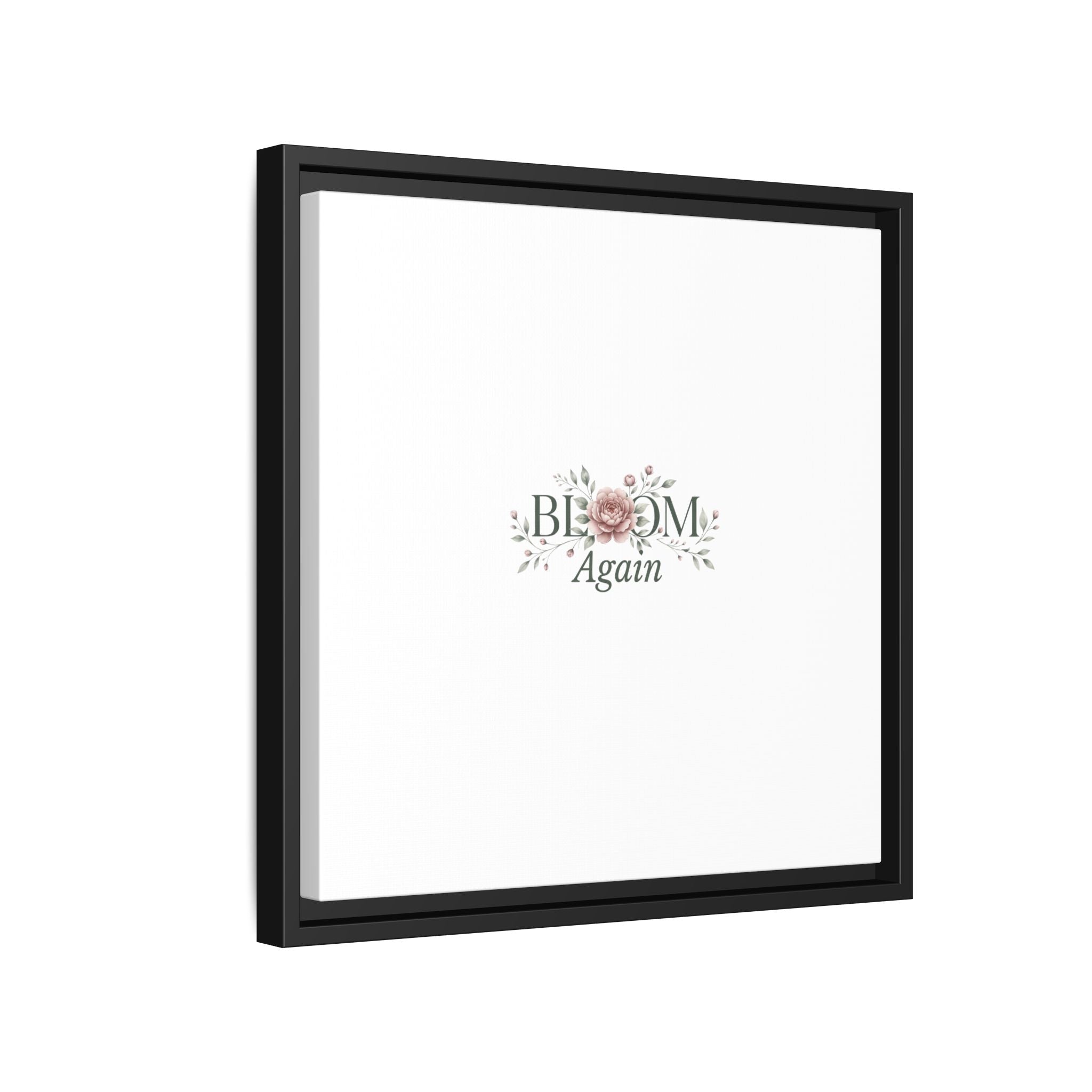 Bless Me Again Floral Matte Canvas Print, Framed Wall Art