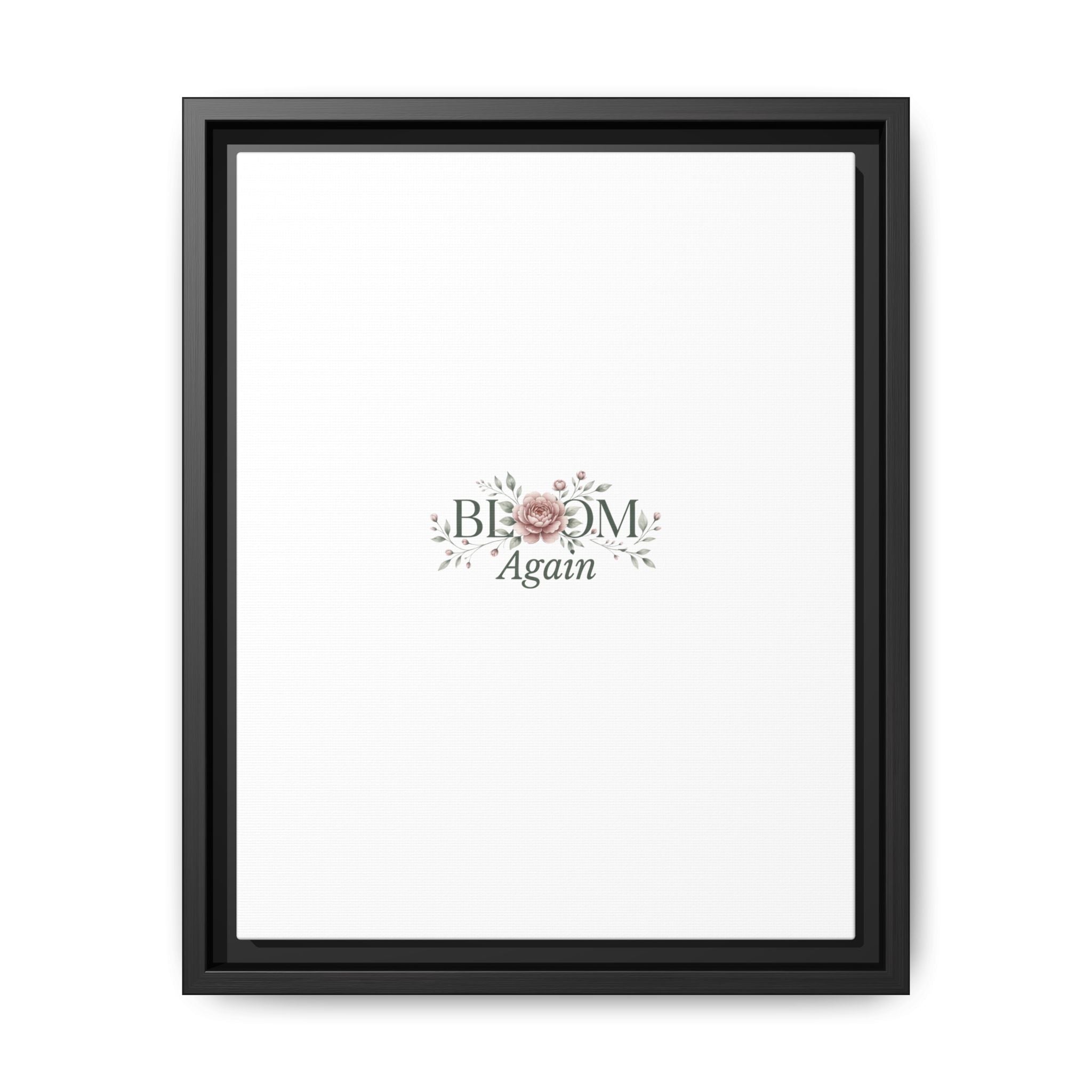 Bless Me Again Floral Matte Canvas Print, Framed Wall Art