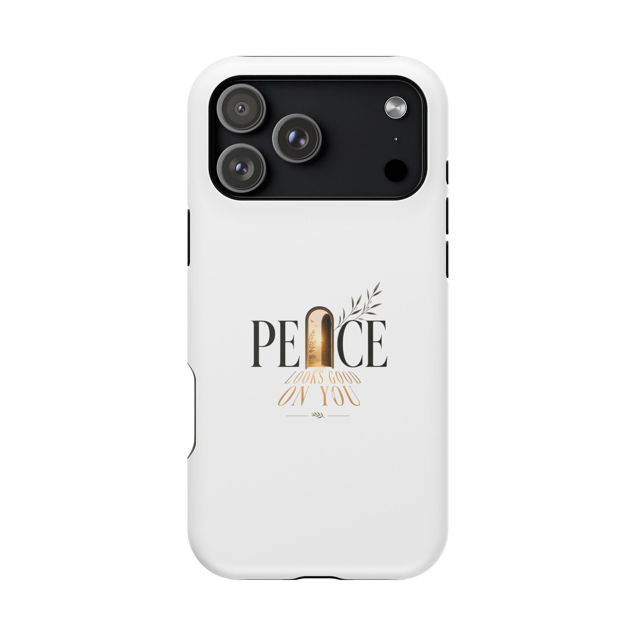 Phone Case — “Peace Be Upon You” Gold Olive Branch Magnetic Impact-Resistant Case