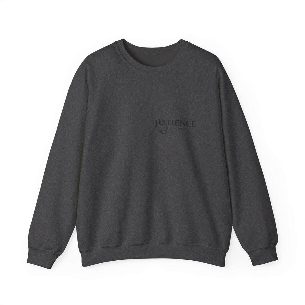 Patience Crewneck Sweatshirt — Minimalist Script Logo Pullover
