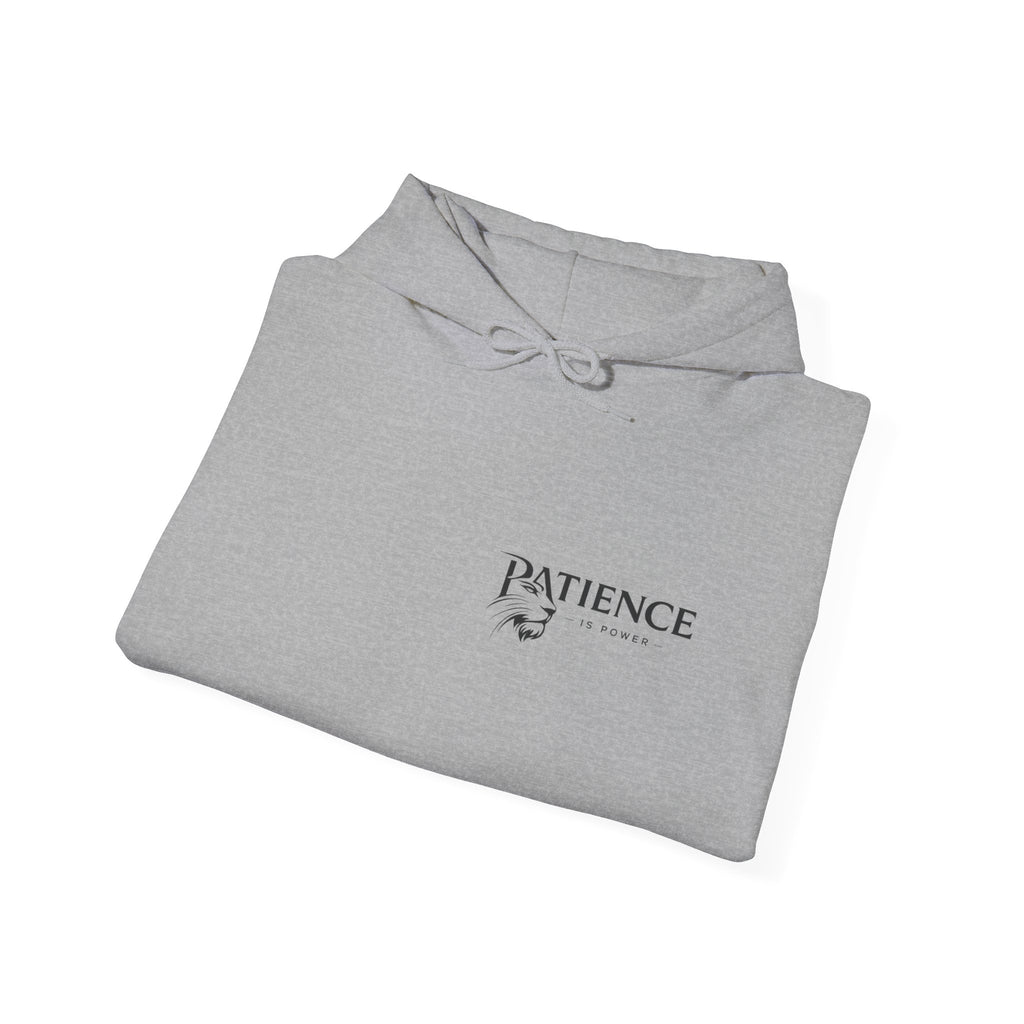 Patience Dove Hoodie — Minimal Inspirational Graphic Hooded Sweatshirt