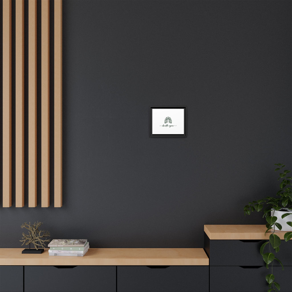 Framed Matte Canvas – 'Breathe Again' Lungs Wall Art
