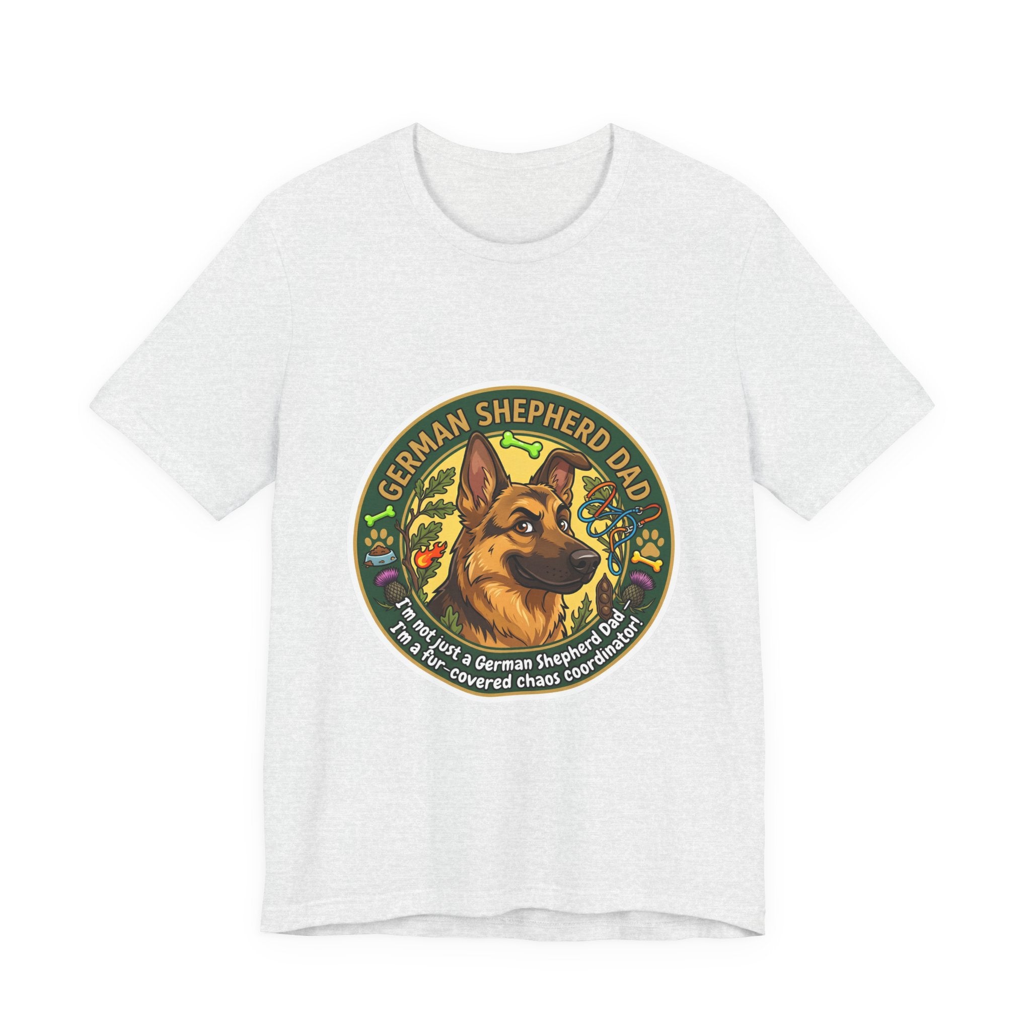 German Shepherd Dad T-Shirt — "German Shepherd Dad" Graphic Tee for Dog Lovers