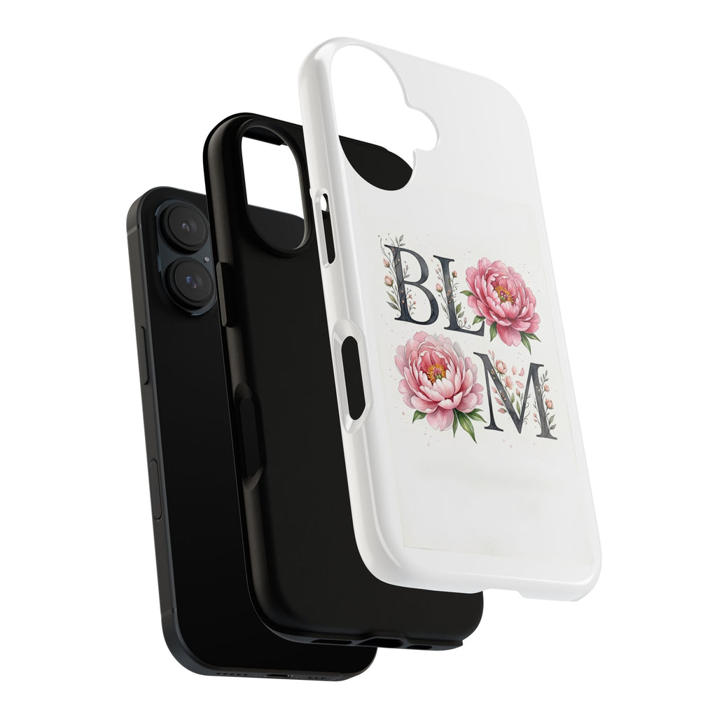 Bloom Tough Phone Case – Floral Peony Protective Cover