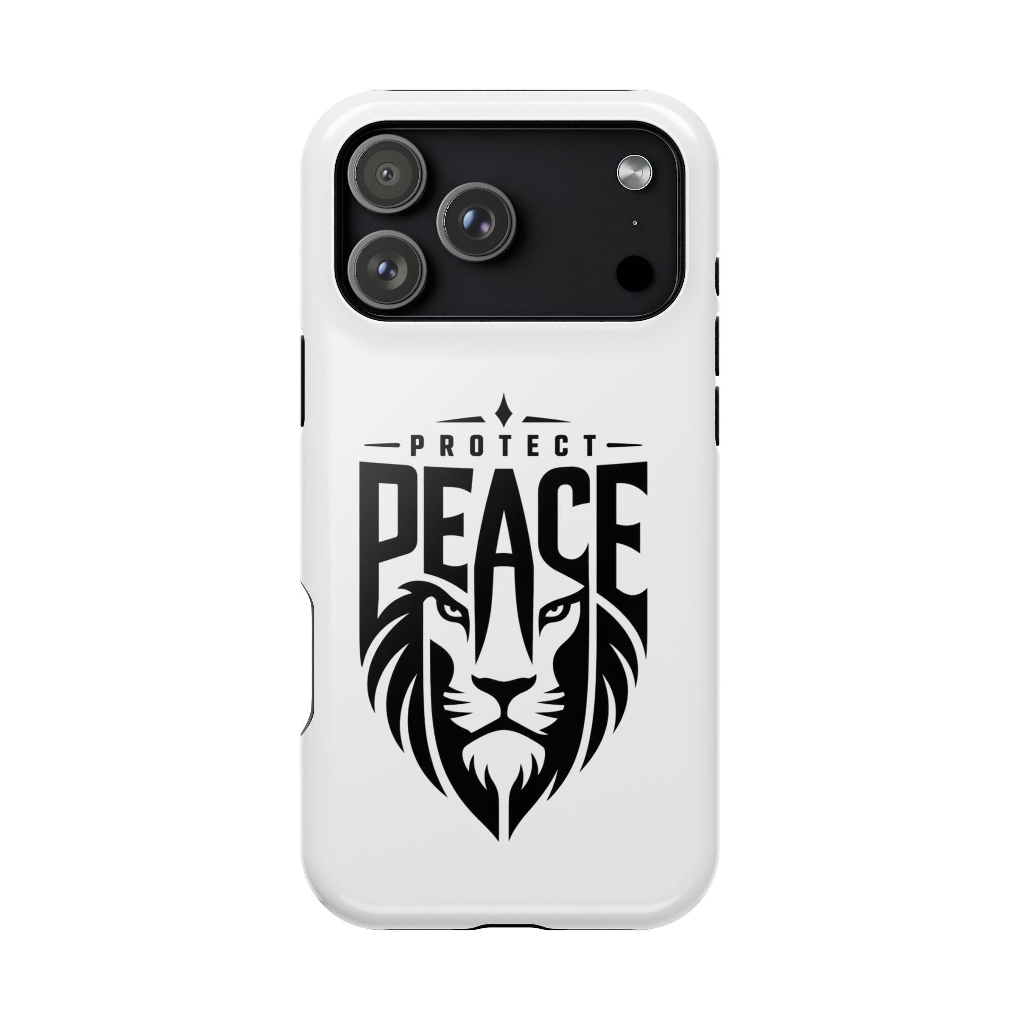 Phone Case — "Protect Peace" Lion Magnetic Impact-Resistant Case