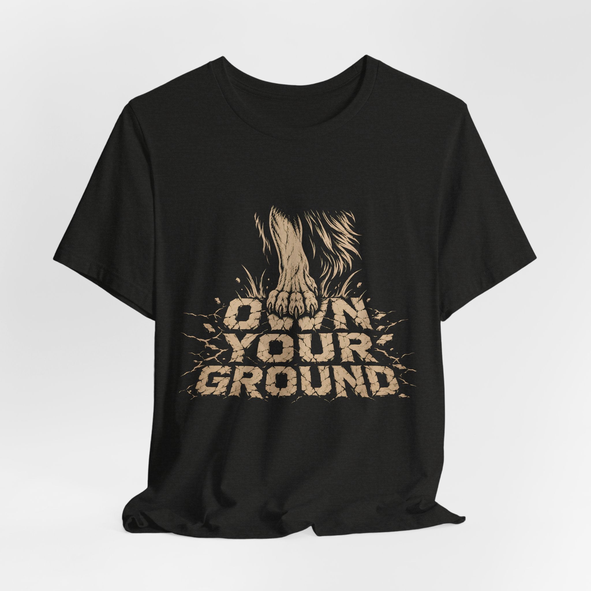 T‑Shirt — Own Your Ground Graphic Tee (Boot Print Design)