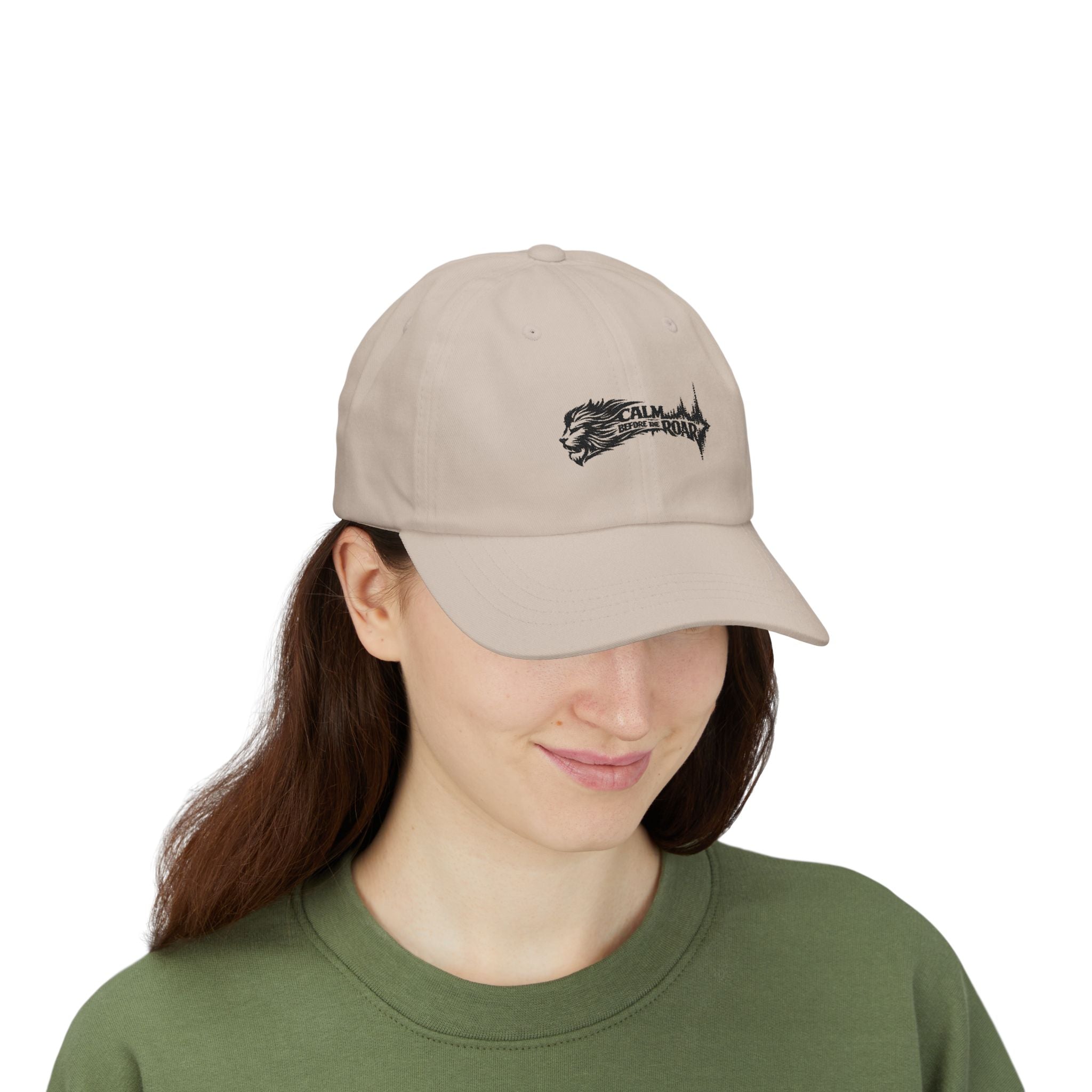 Dad Cap — 'Calm Before the Roar' Lion Graphic Baseball Hat