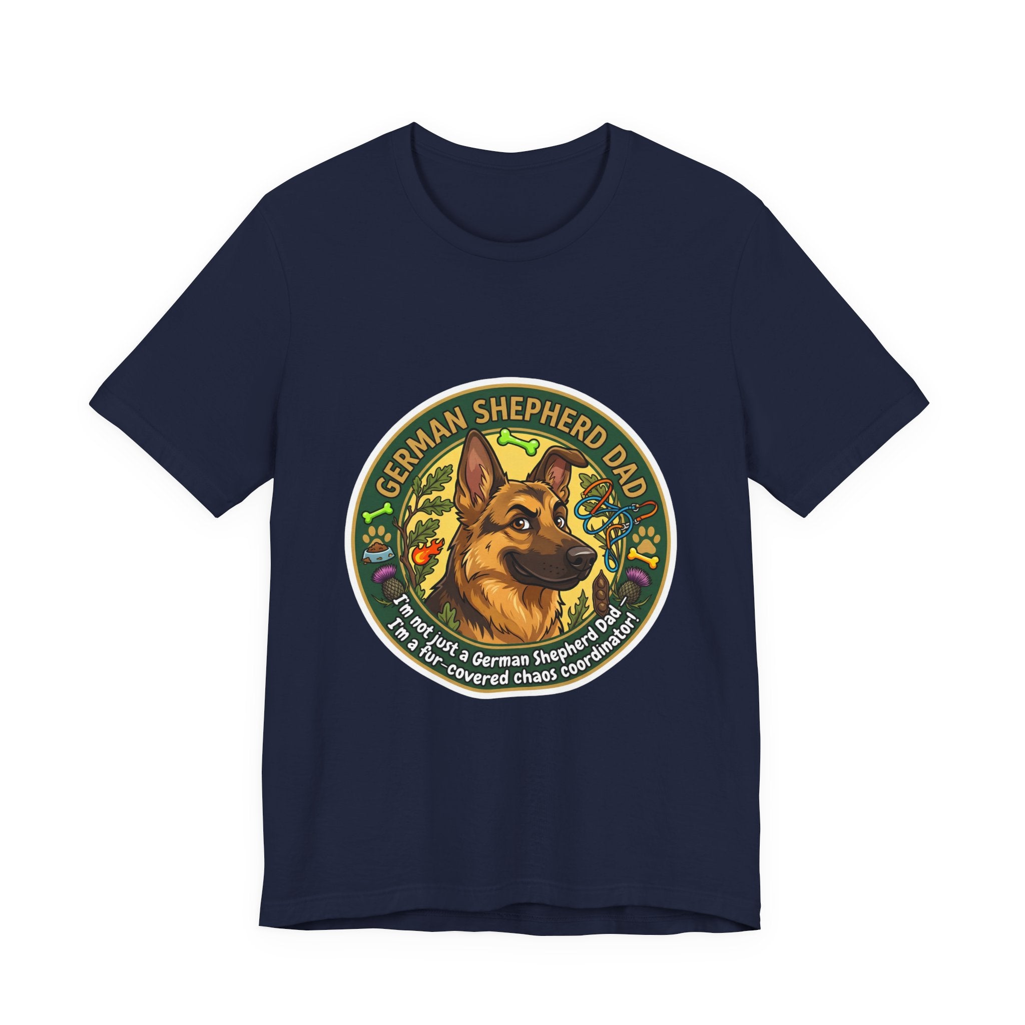 German Shepherd Dad T-Shirt — "German Shepherd Dad" Graphic Tee for Dog Lovers