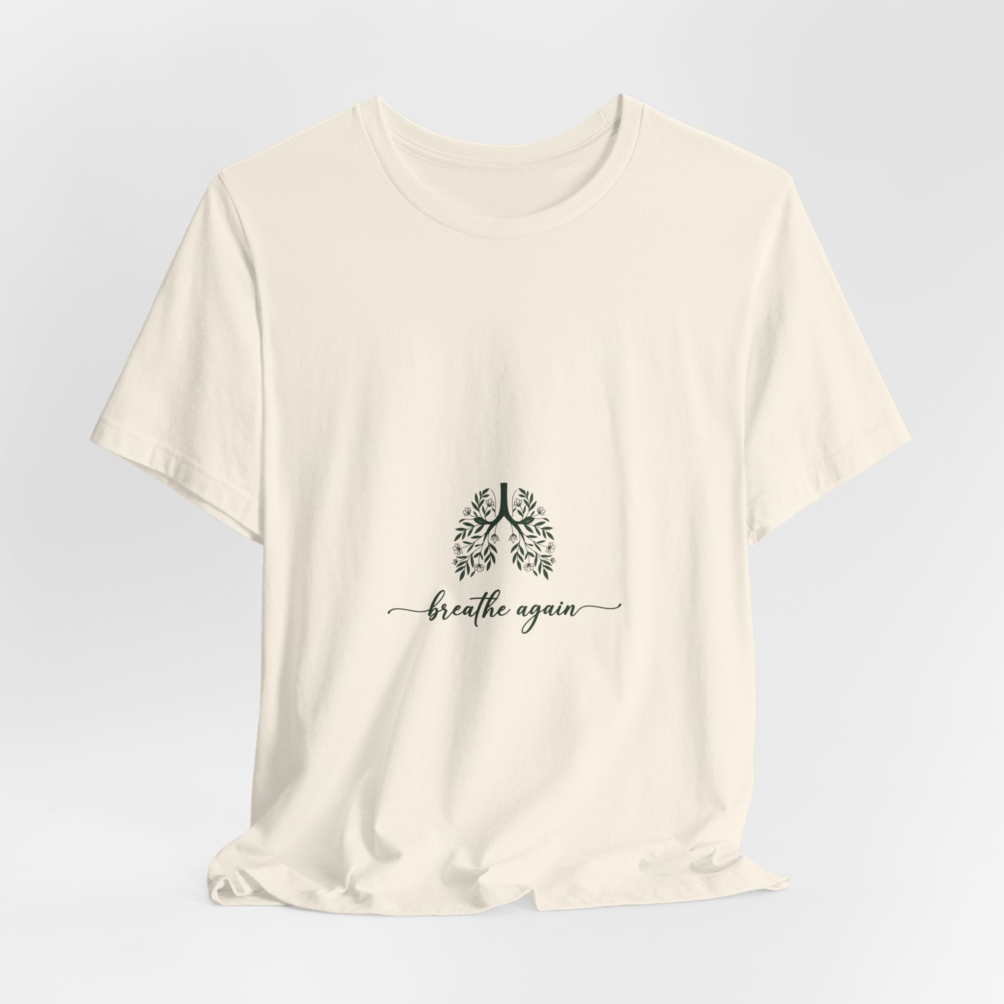 T-Shirt — 'Breathe Again' Botanical Lungs Tee