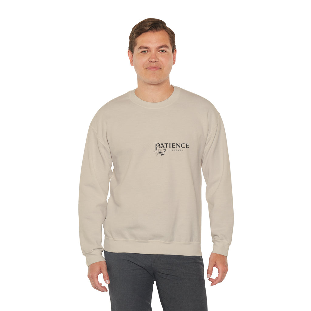 Patience Crewneck Sweatshirt — Minimalist Script Logo Pullover