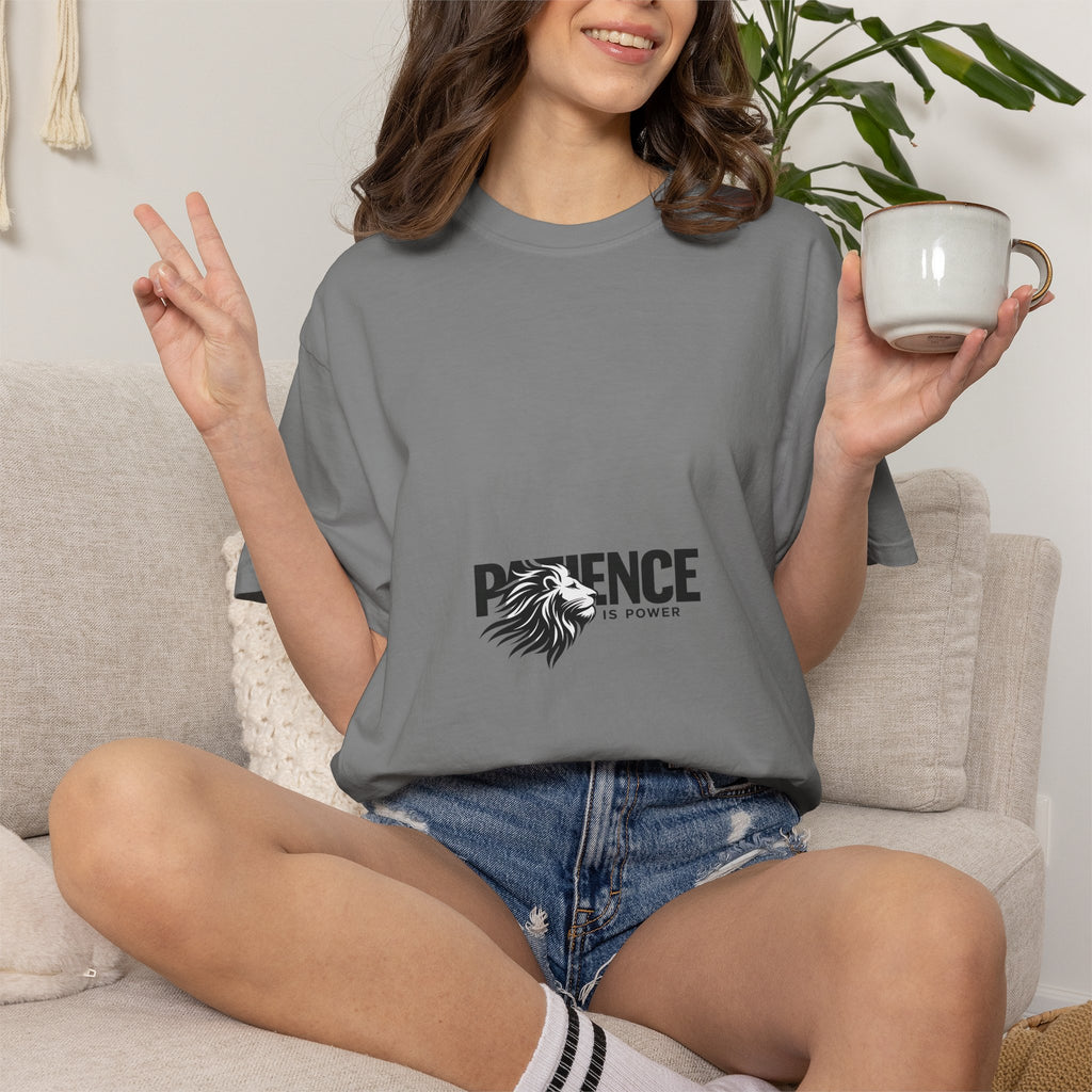 Patience Is Power Lion Graphic T-Shirt