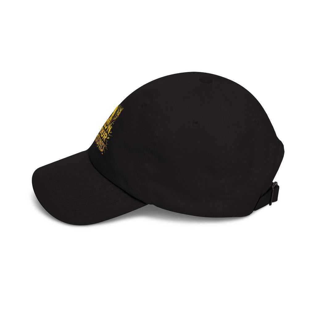 Dad Cap — 'Hold Your Ground' Distressed Yellow Graphic Baseball Hat