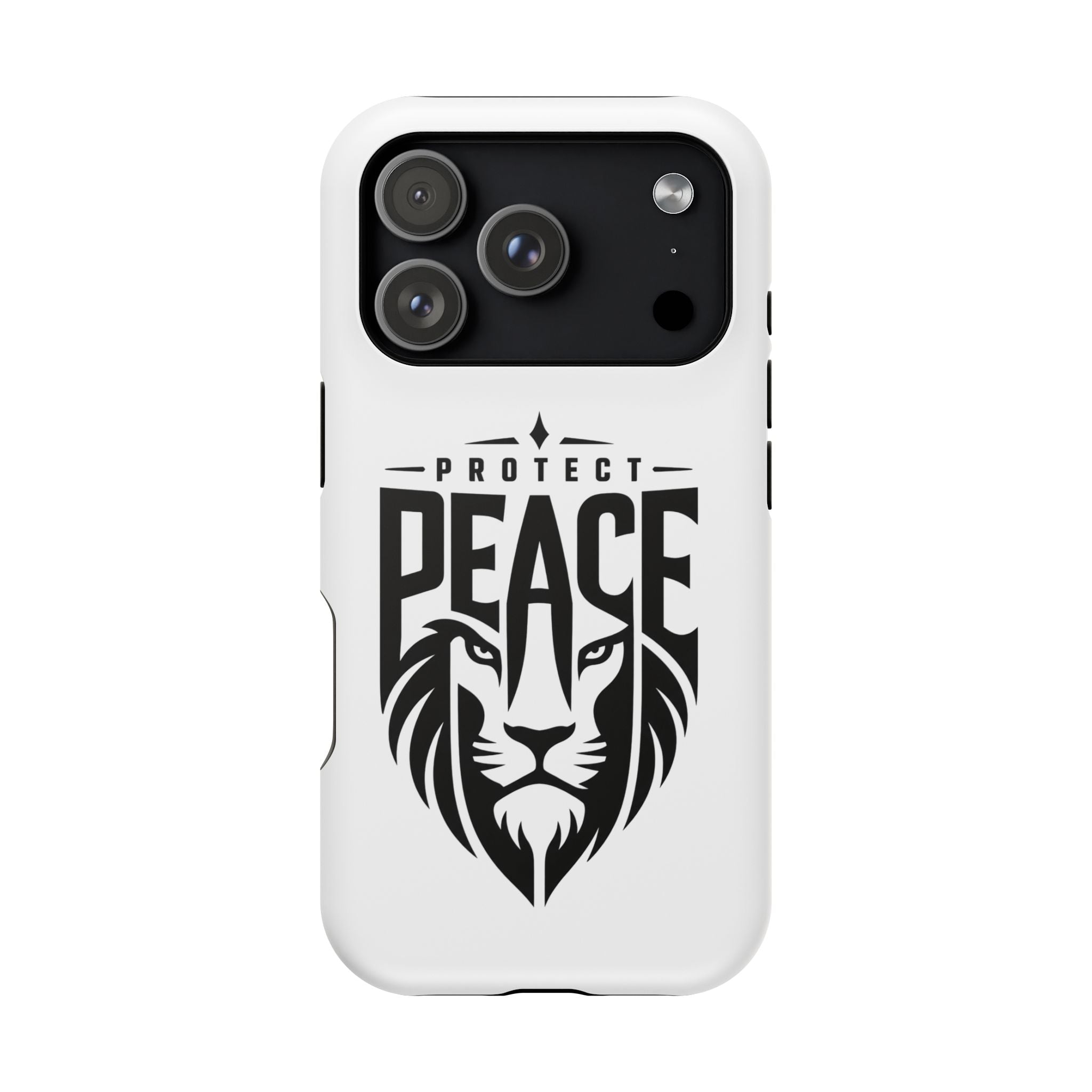 Phone Case — "Protect Peace" Lion Magnetic Impact-Resistant Case