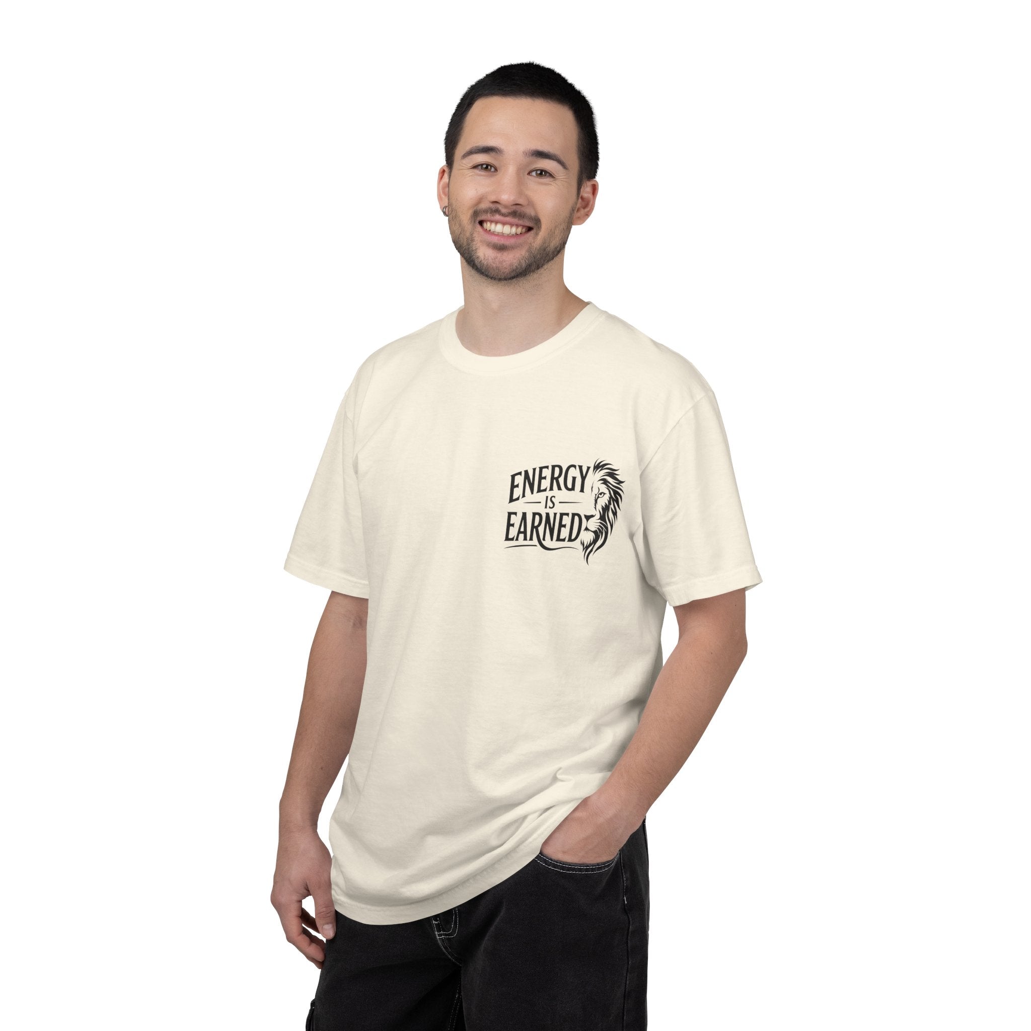 Energy Is Earned T-Shirt — Motivational Fitness Tee