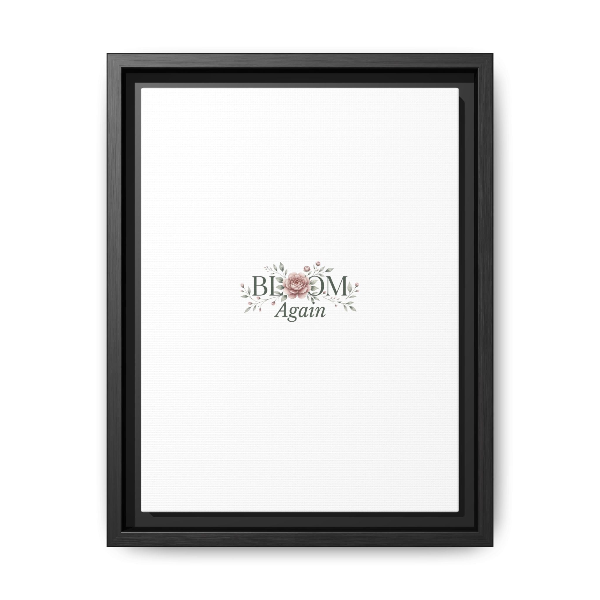 Bless Me Again Floral Matte Canvas Print, Framed Wall Art