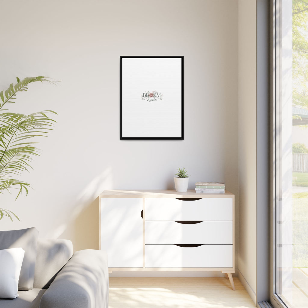 Bless Me Again Floral Matte Canvas Print, Framed Wall Art