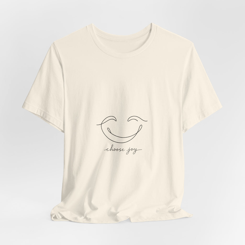 Choose Joy Smiley T-Shirt — Minimalist Positive Vibes Tee