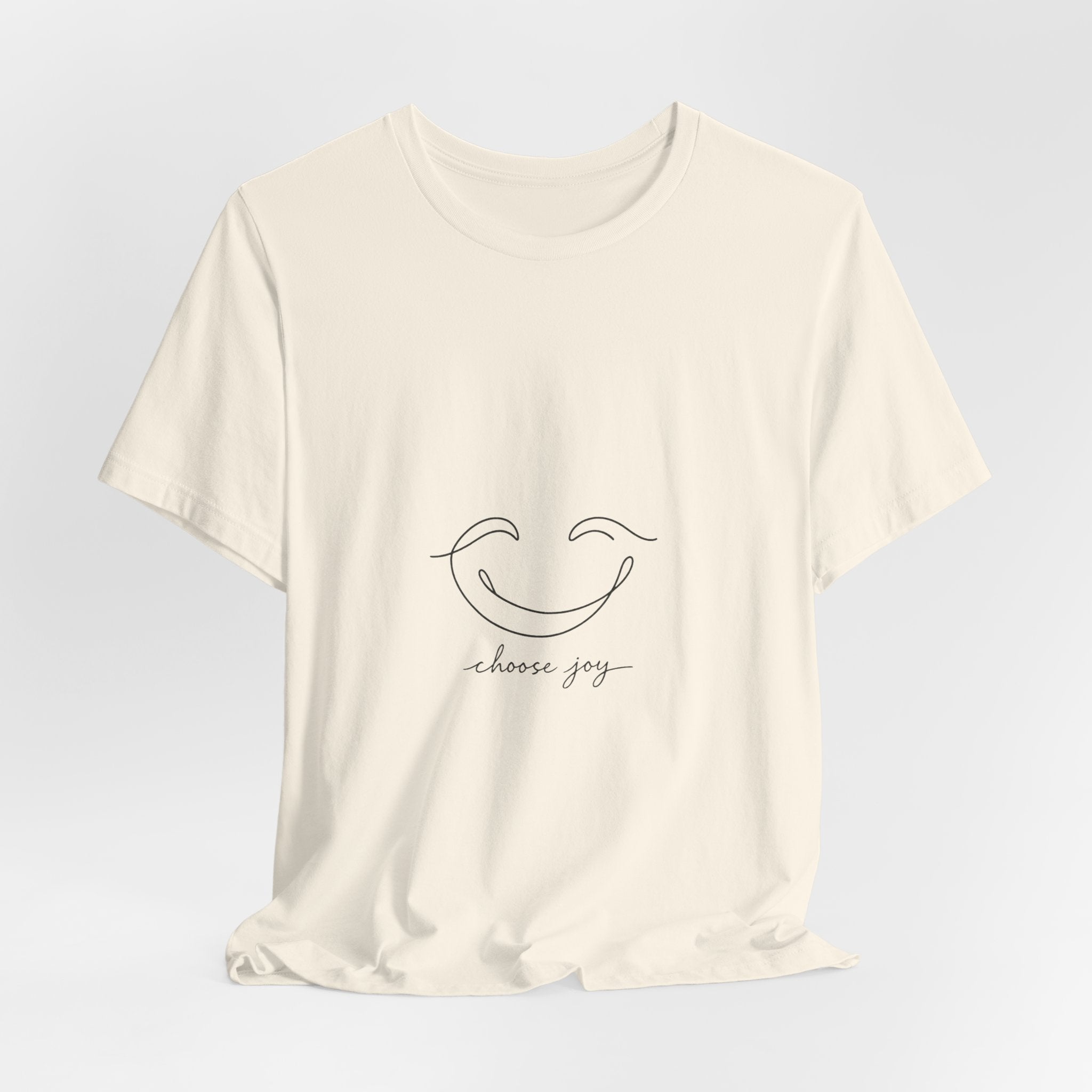 Choose Joy Smiley T-Shirt — Minimalist Positive Vibes Tee
