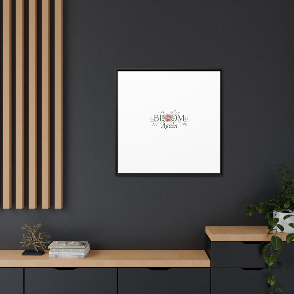 Bless Me Again Floral Matte Canvas Print, Framed Wall Art