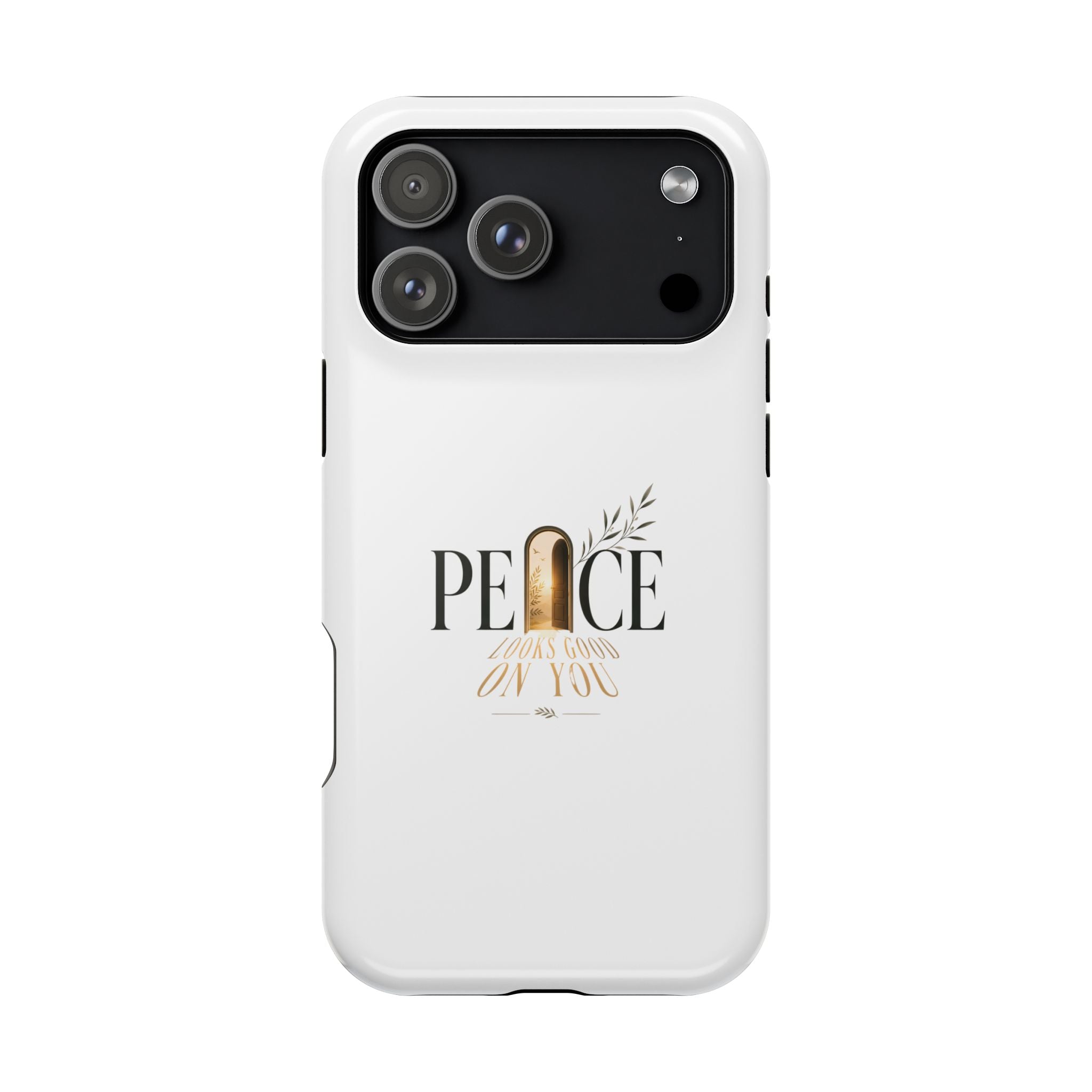 Phone Case — “Peace Be Upon You” Gold Olive Branch Magnetic Impact-Resistant Case